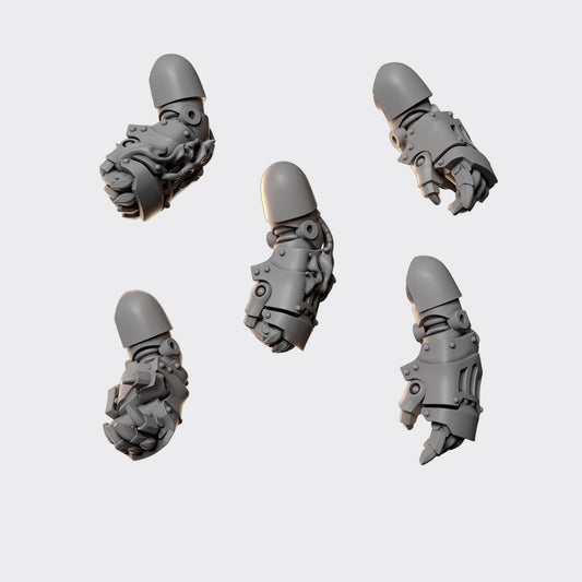 Puños de combate Anvil Wardens — bits de conversión sci-fi grimdark de Greytide Studio, resina 32mm sin pintar