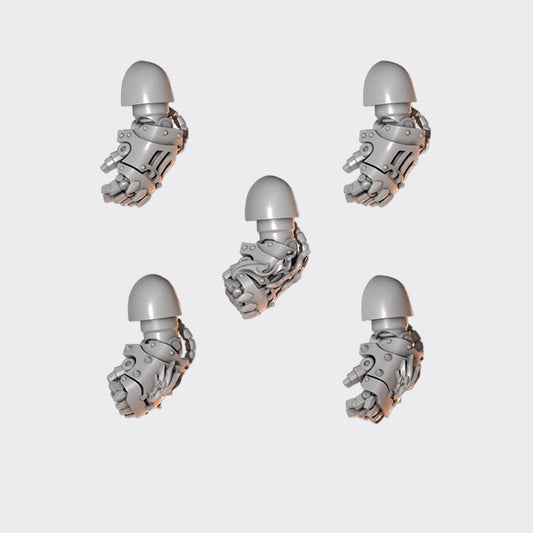 Puños Terminator Anvil Wardens — bits de conversión sci-fi grimdark de Greytide Studio, resina 32mm sin pintar
