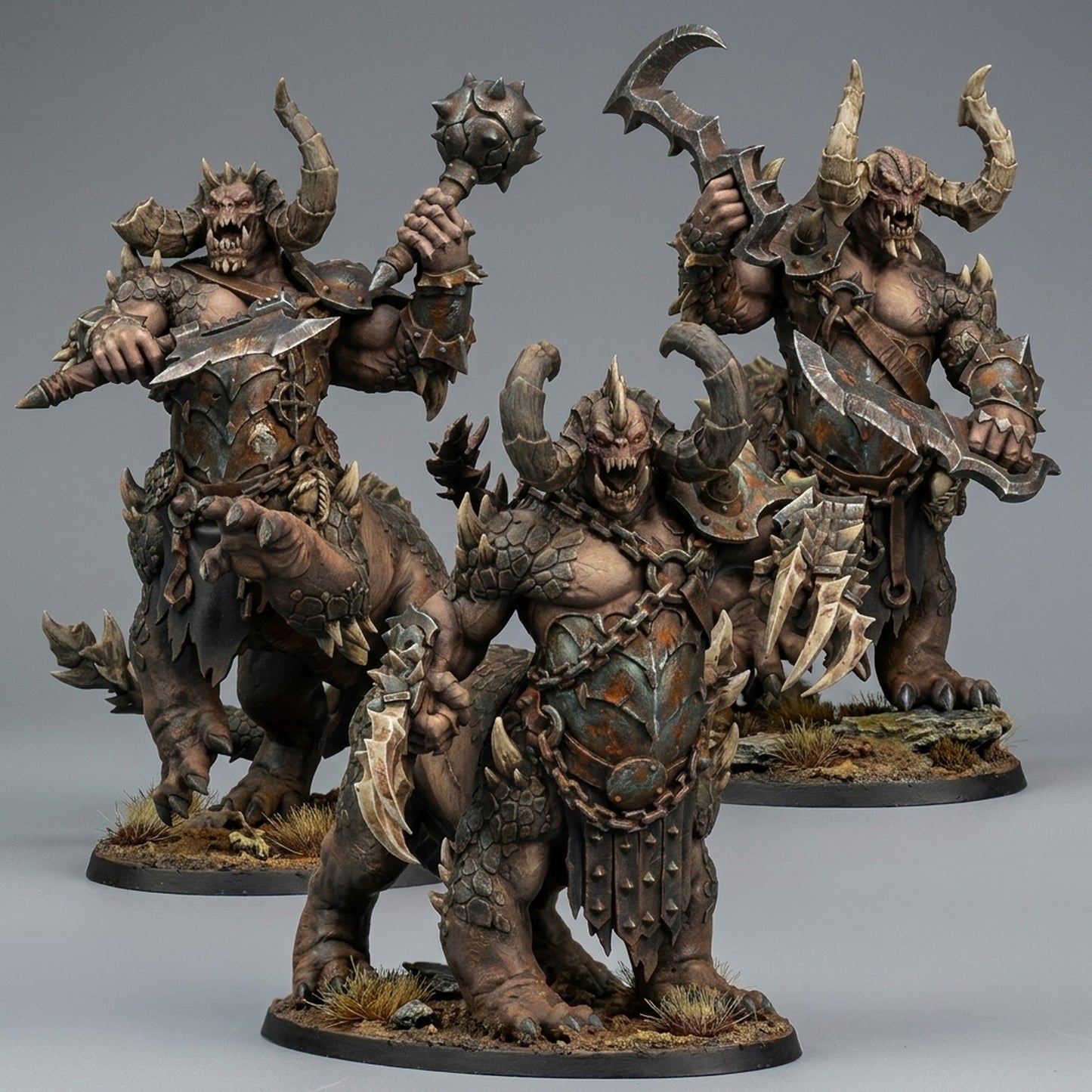 Miniatura Gardianes del Dragón Reinos del Caos resina 32mm sin pintar - Drakholm