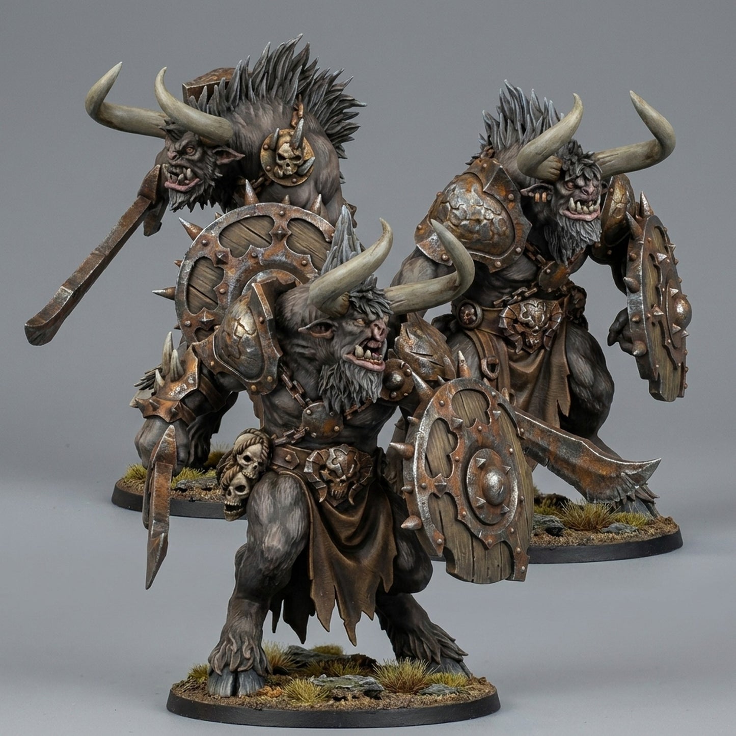 Miniatura Astados con Espada y Escudo Reinos del Caos resina 32mm sin pintar - Drakholm