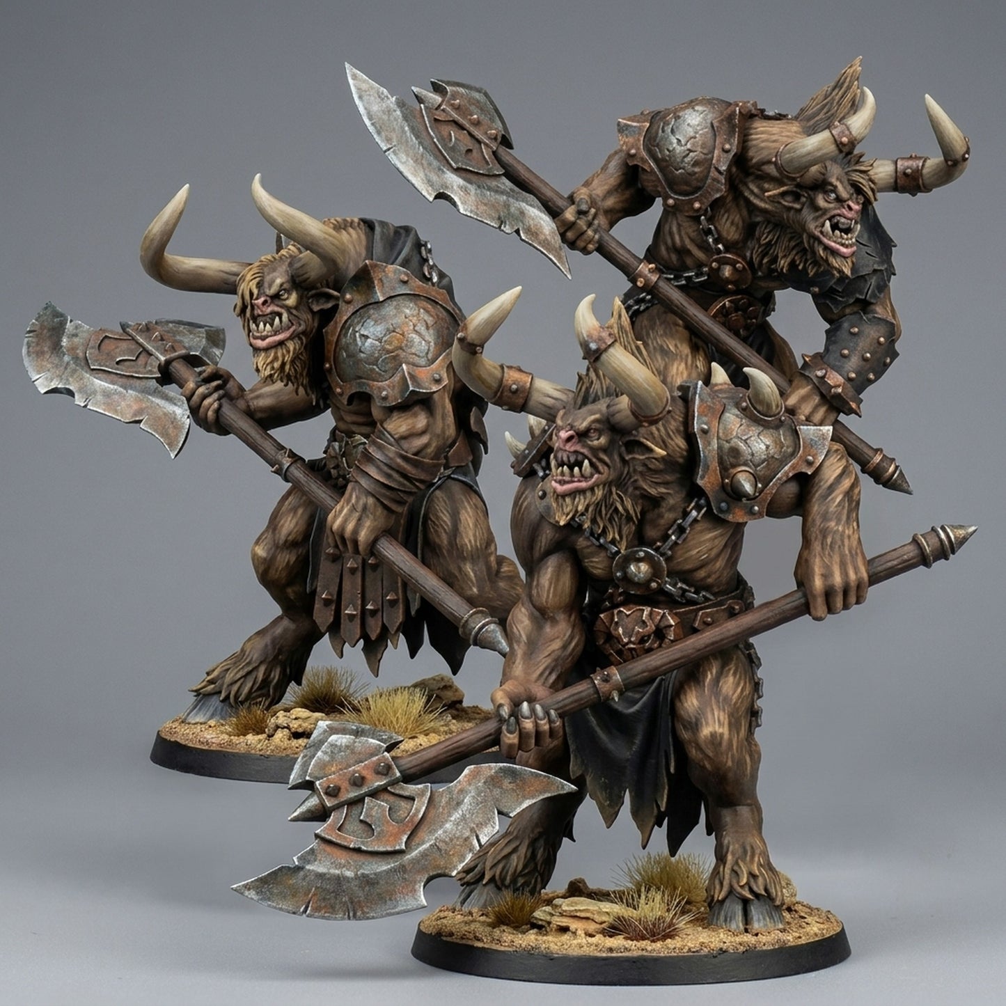 Miniatura Astados con Hacha de Dos Manos Reinos del Caos resina 32mm sin pintar - Drakholm