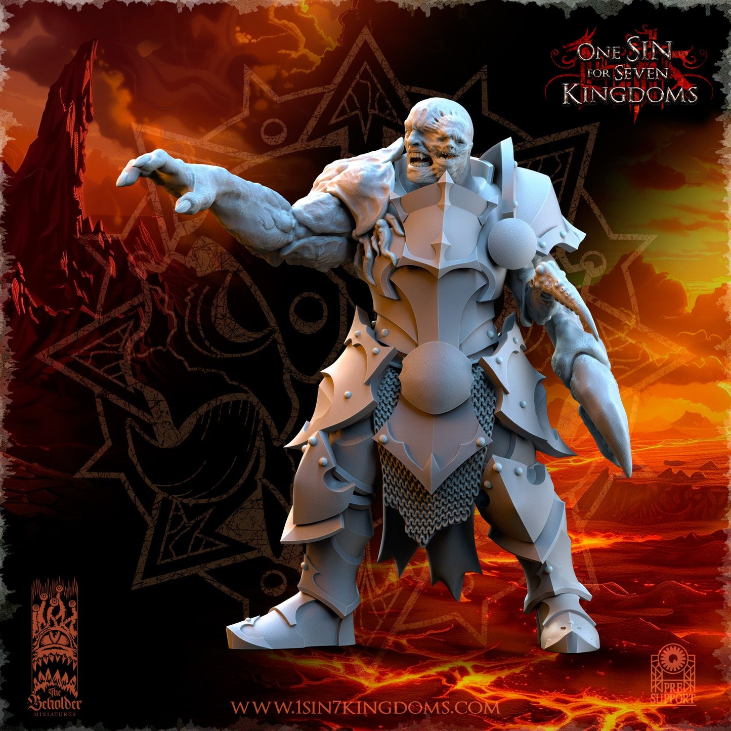 Miniatura Guerreros Corrompidos Reinos del Caos resina 32mm sin pintar - Drakholm