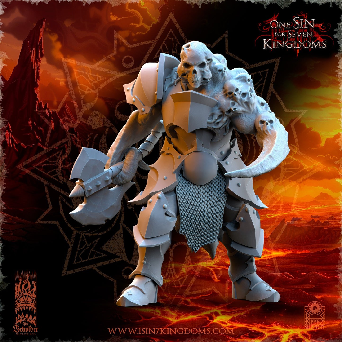 Miniatura Guerreros Corrompidos Reinos del Caos resina 32mm sin pintar - Drakholm