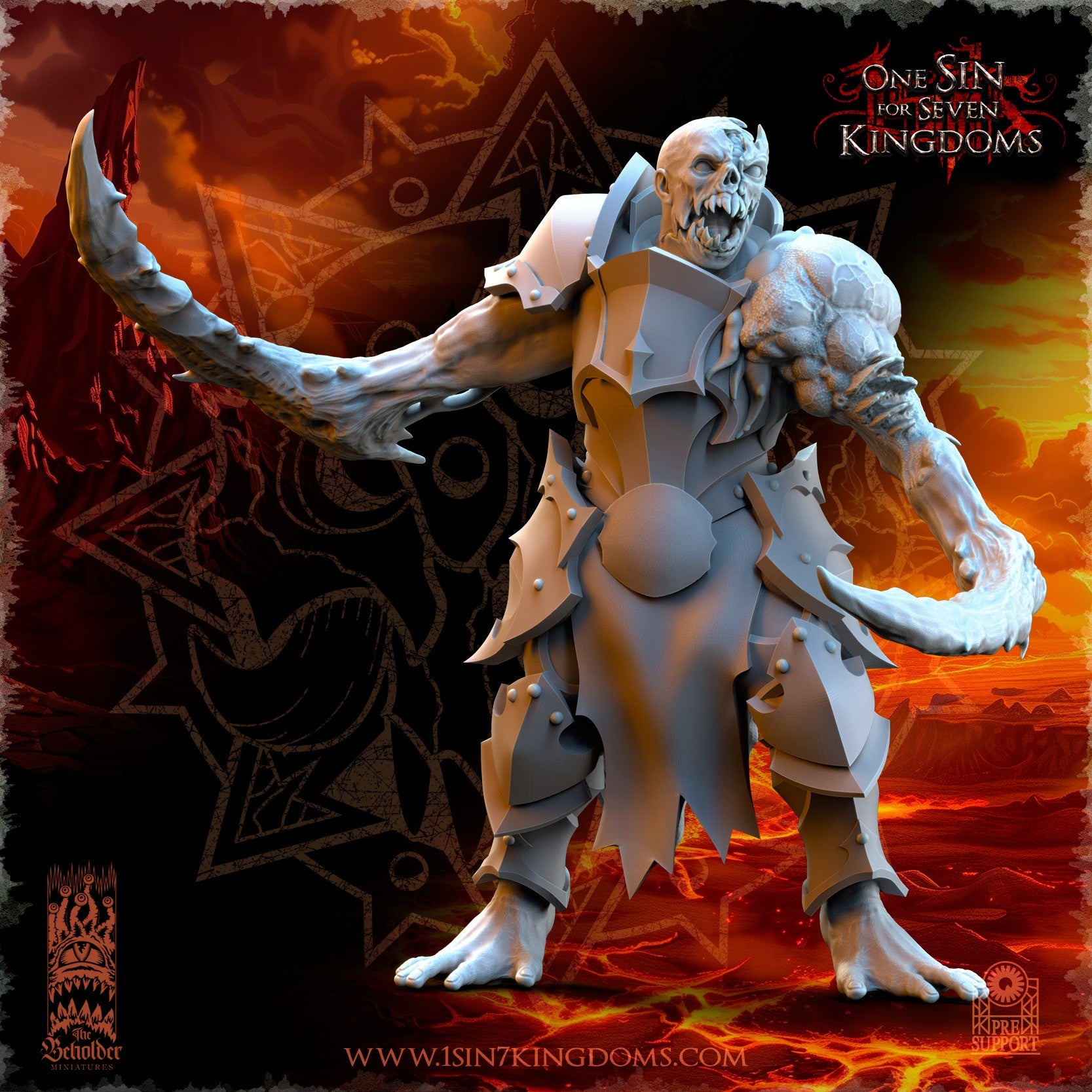 Miniatura Guerreros Corrompidos Reinos del Caos resina 32mm sin pintar - Drakholm