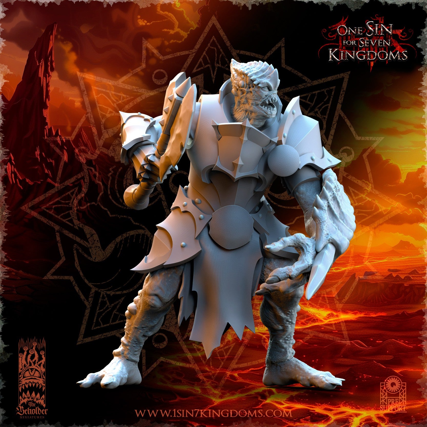 Miniatura Guerreros Corrompidos Reinos del Caos resina 32mm sin pintar - Drakholm