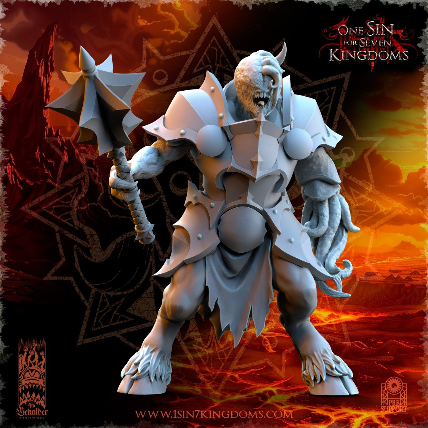 Miniatura Guerreros Corrompidos Reinos del Caos resina 32mm sin pintar - Drakholm