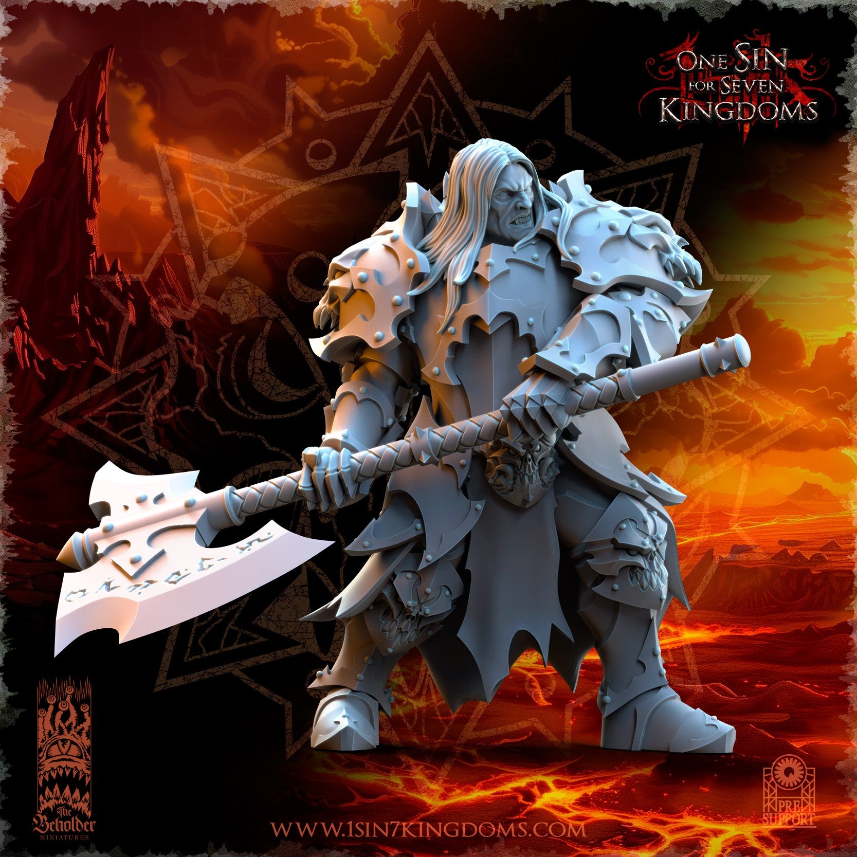 Miniatura Los Ascendidos Reinos del Caos resina 32mm sin pintar - Drakholm