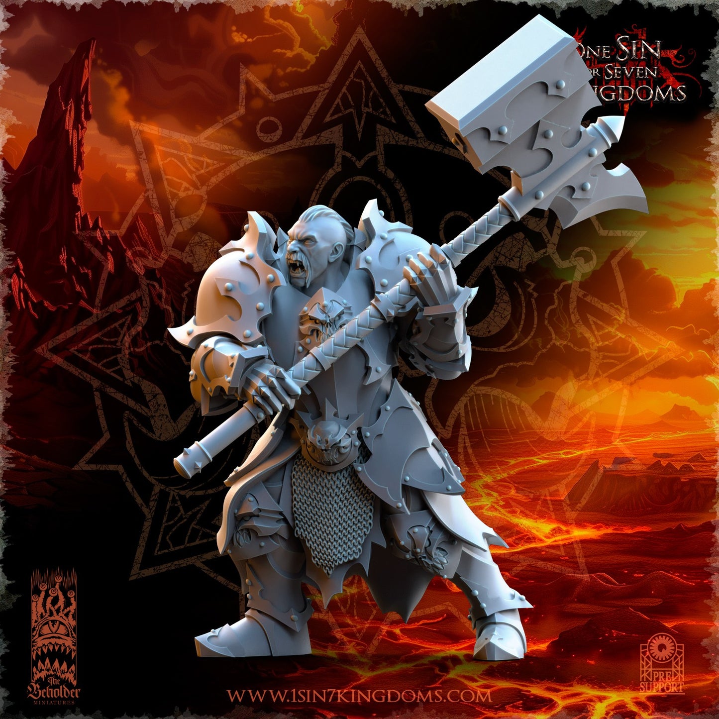 Miniatura Los Ascendidos Reinos del Caos resina 32mm sin pintar - Drakholm