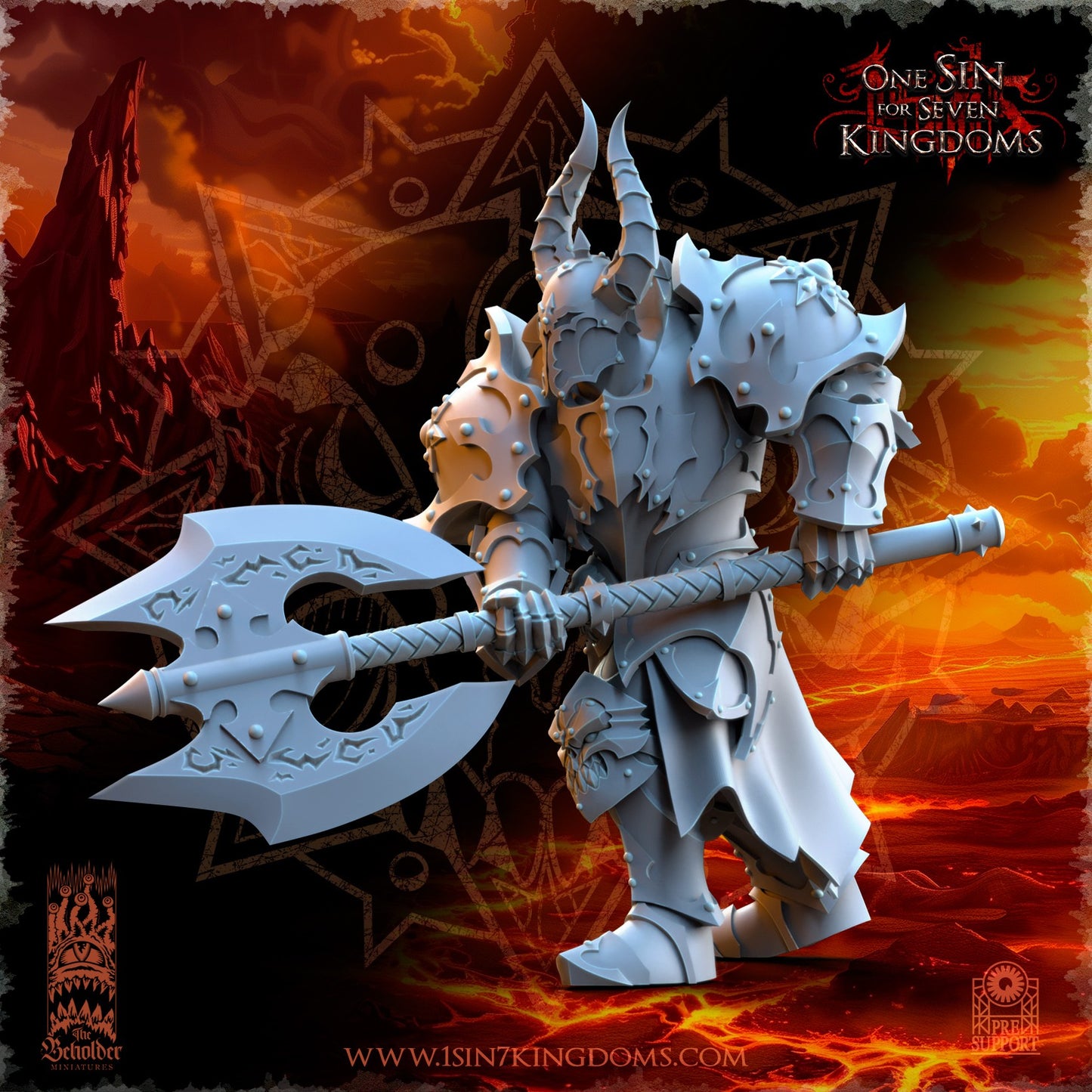 Miniatura Los Ascendidos Reinos del Caos resina 32mm sin pintar - Drakholm