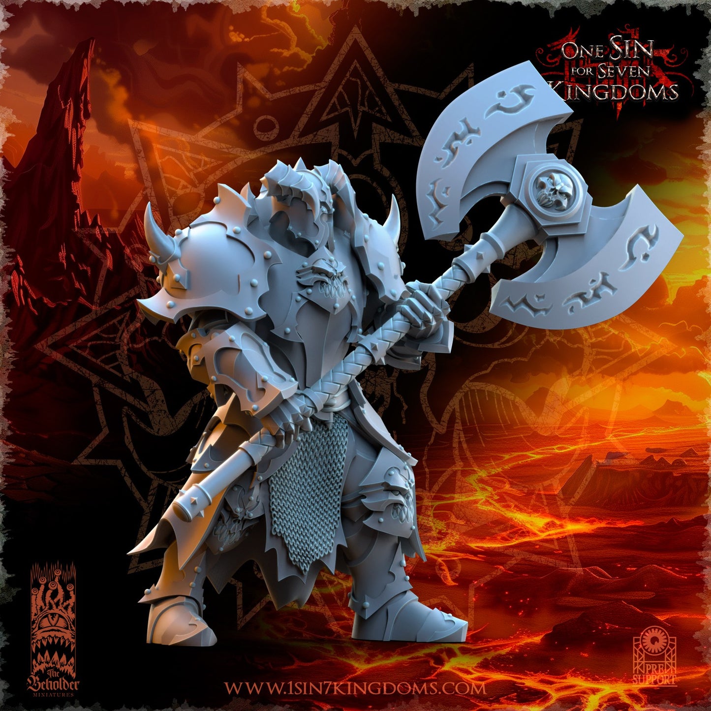 Miniatura Los Ascendidos Reinos del Caos resina 32mm sin pintar - Drakholm