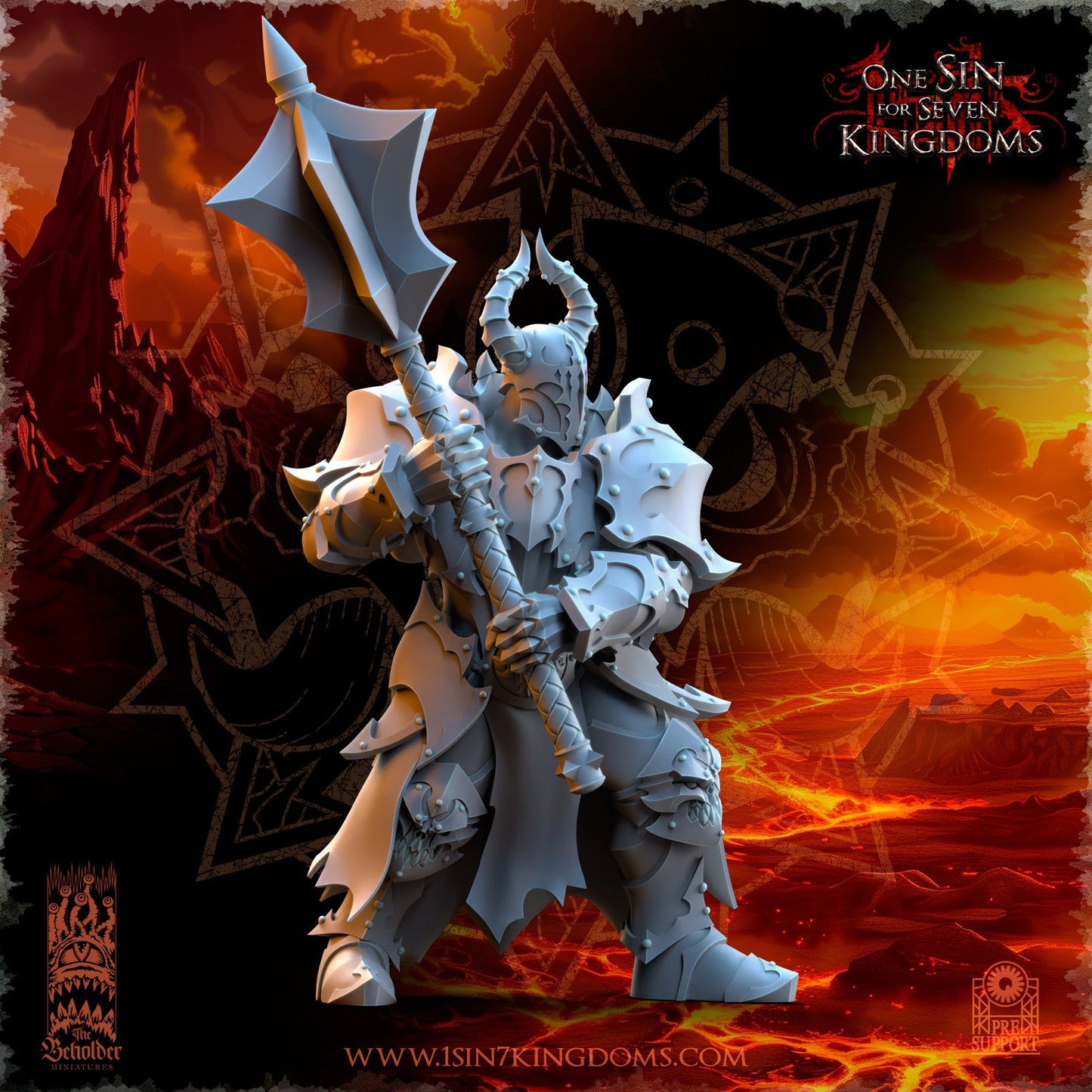 Miniatura Los Ascendidos Reinos del Caos resina 32mm sin pintar - Drakholm