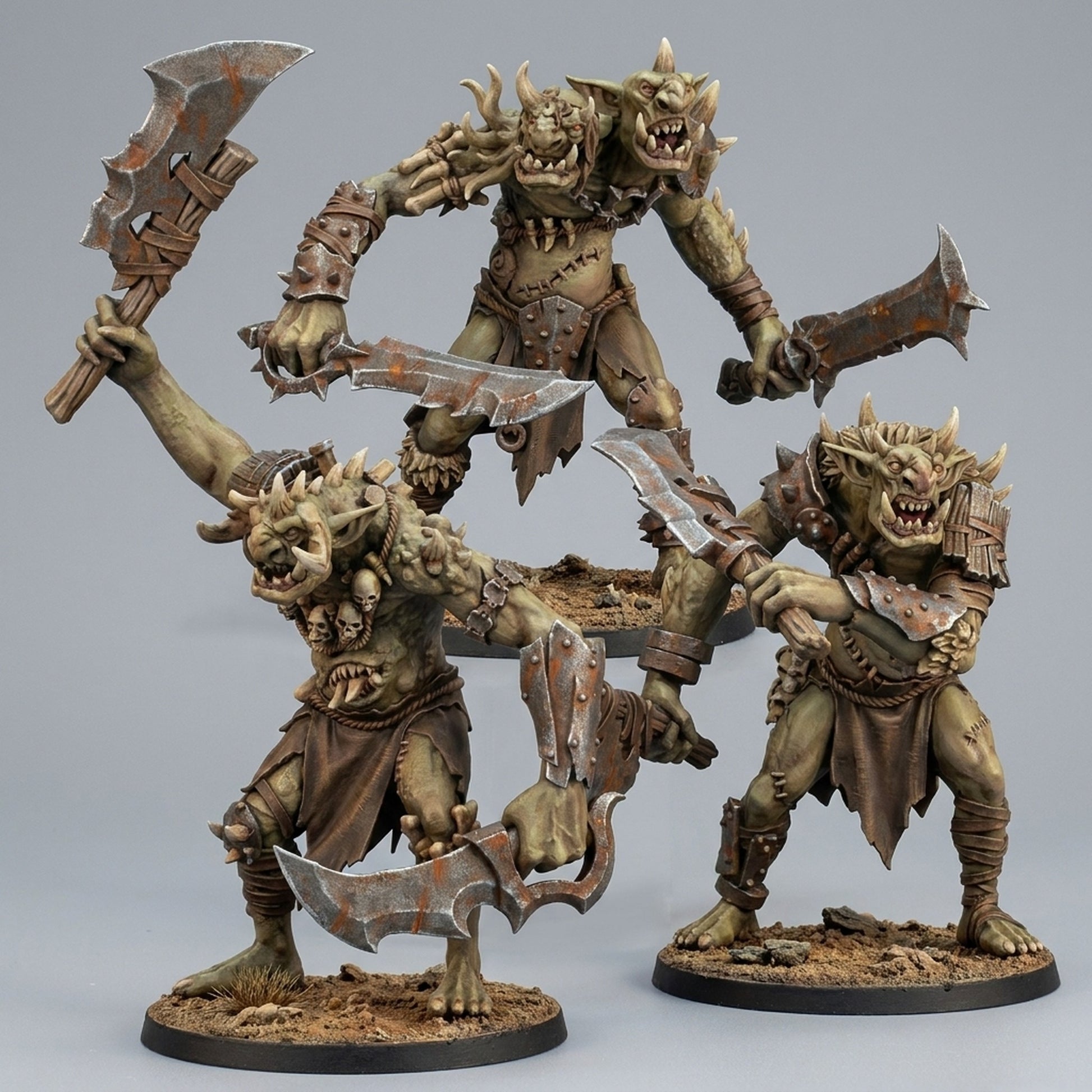 Miniatura Trolls del Yermo Reinos del Caos resina 32mm sin pintar - Drakholm