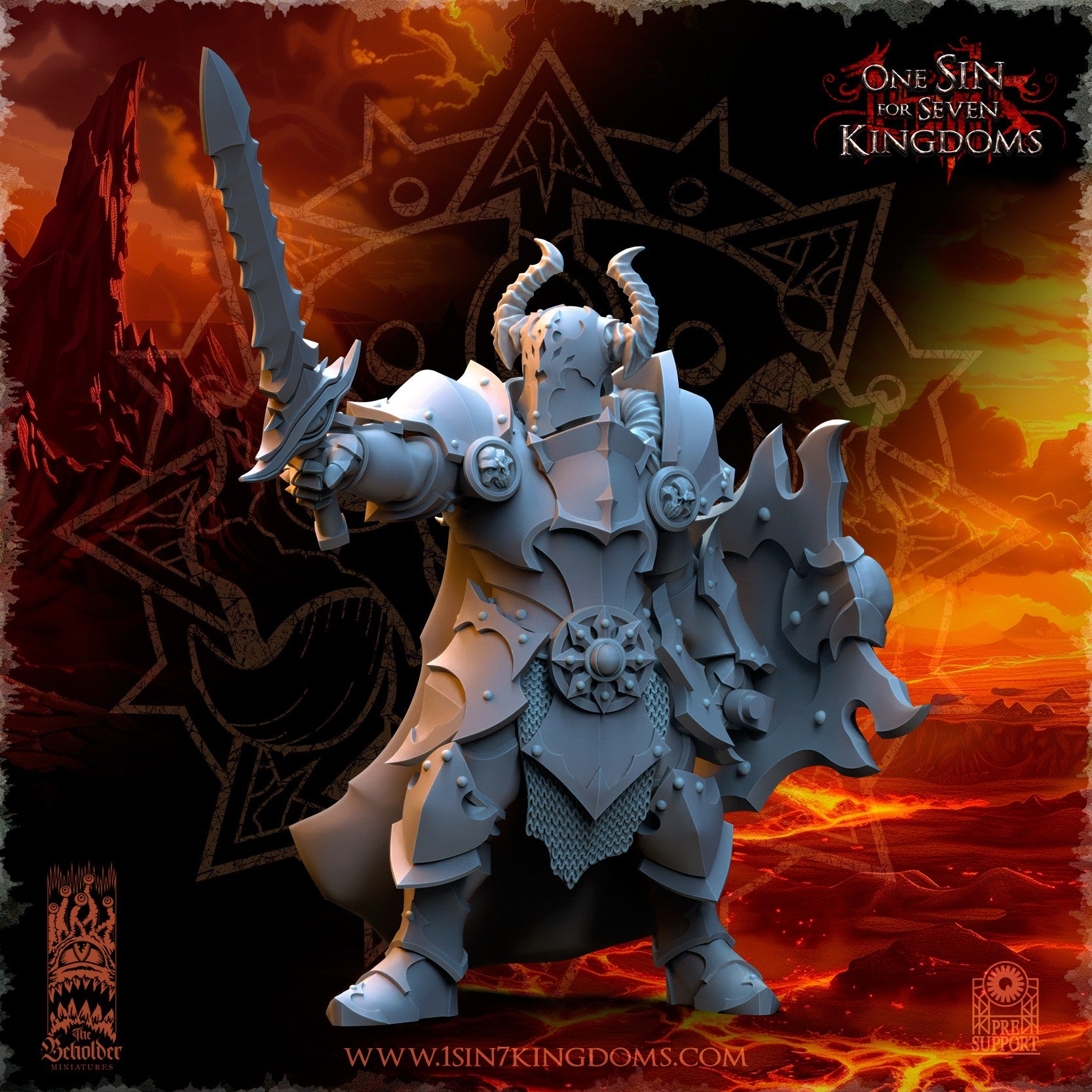 Miniatura Guerreros del Yermo Reinos del Caos resina 32mm sin pintar - Drakholm
