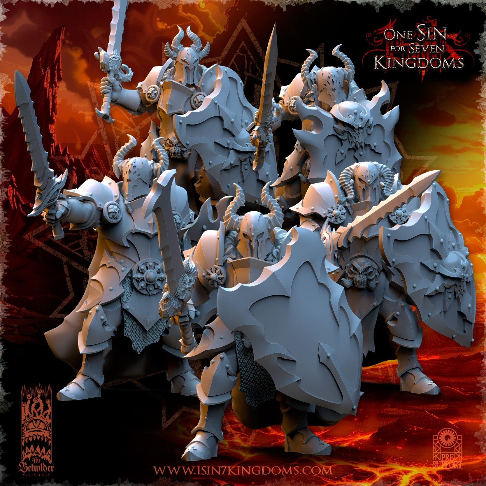 Miniatura Guerreros del Yermo Reinos del Caos resina 32mm sin pintar - Drakholm
