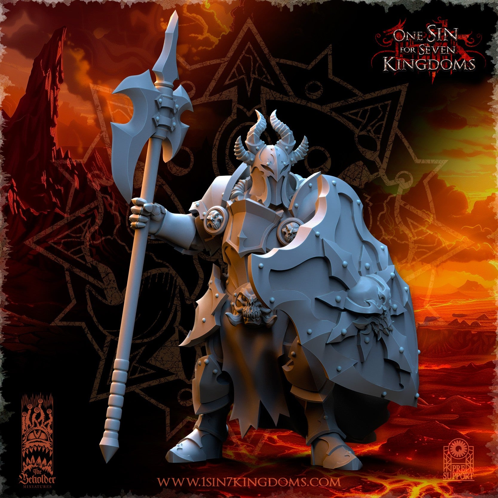 Miniatura Guerreros del Yermo Reinos del Caos resina 32mm sin pintar - Drakholm