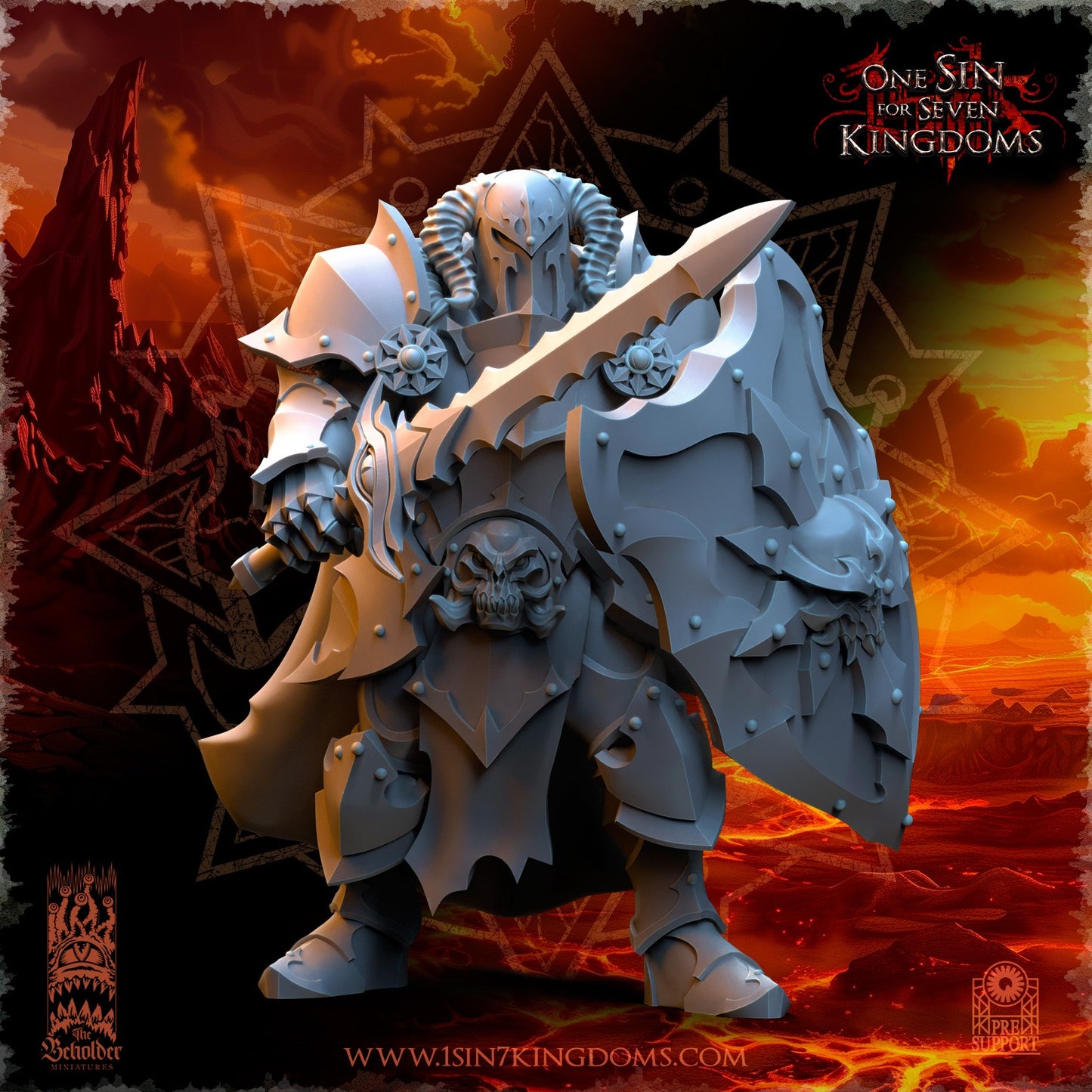 Miniatura Guerreros del Yermo Reinos del Caos resina 32mm sin pintar - Drakholm
