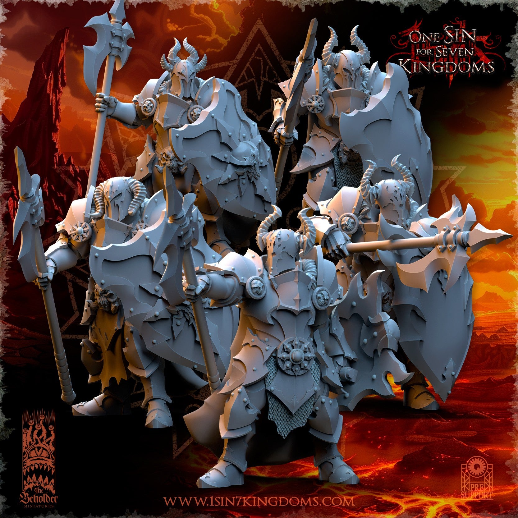 Miniatura Guerreros del Yermo Reinos del Caos resina 32mm sin pintar - Drakholm