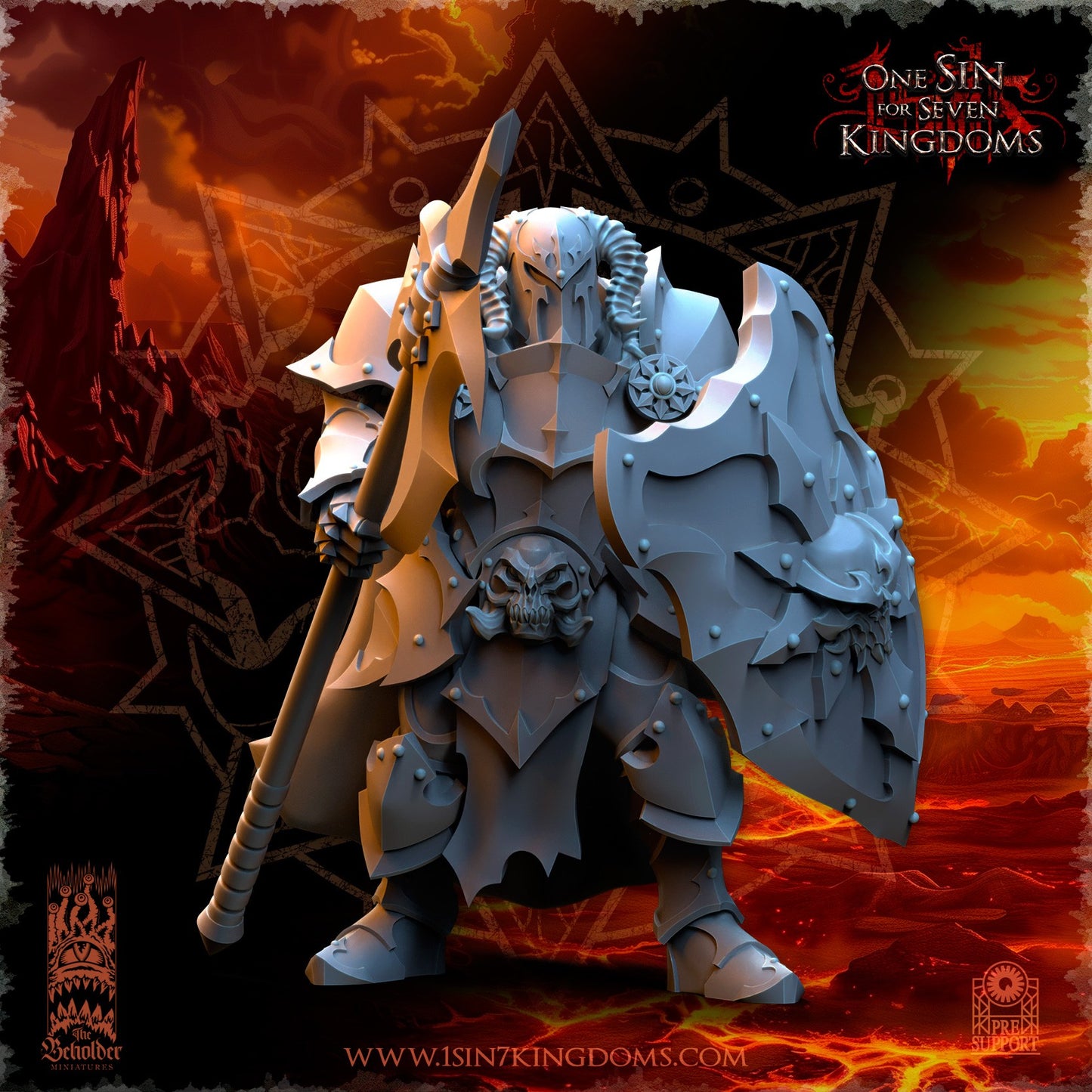 Miniatura Guerreros del Yermo Reinos del Caos resina 32mm sin pintar - Drakholm