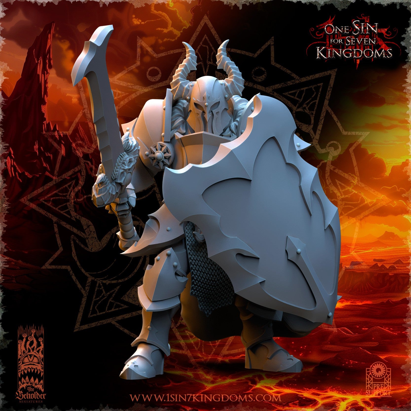 Miniatura Guerreros del Yermo Reinos del Caos resina 32mm sin pintar - Drakholm