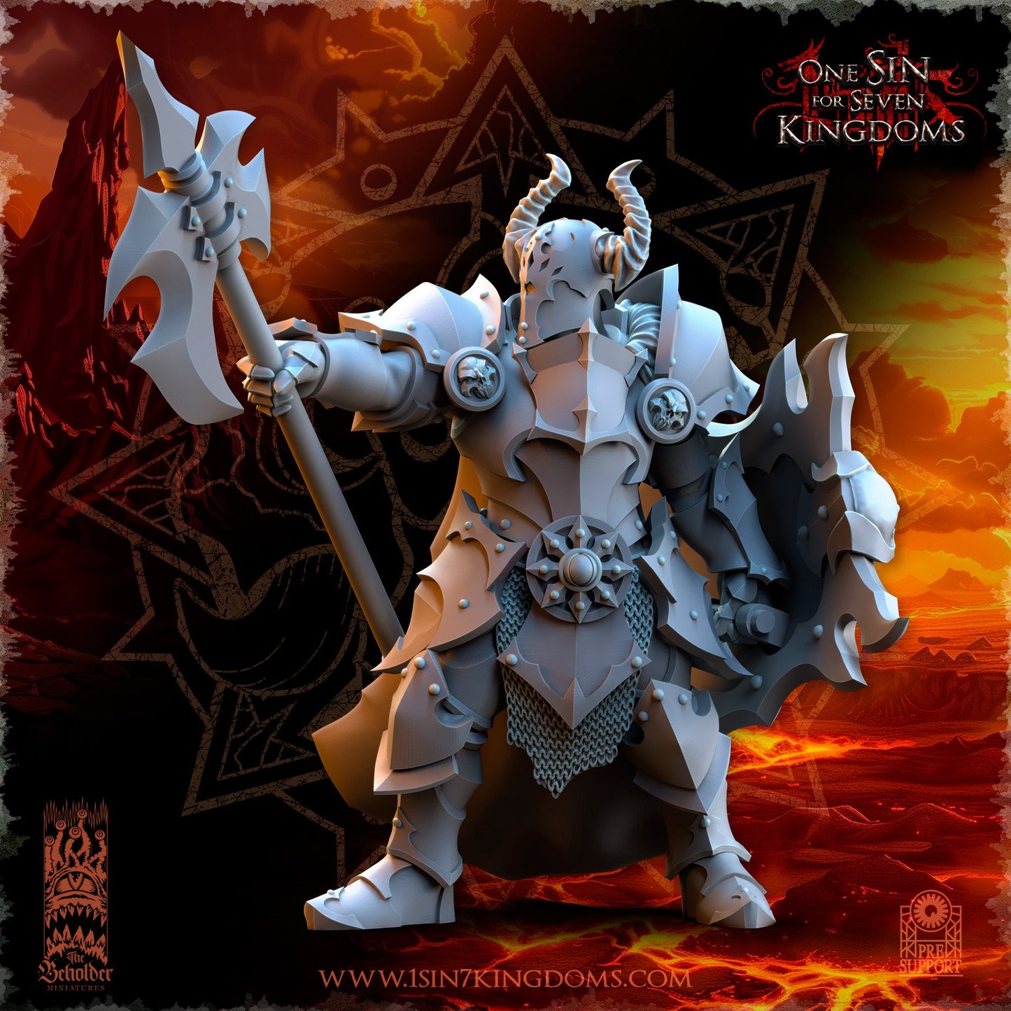Miniatura Guerreros del Yermo Reinos del Caos resina 32mm sin pintar - Drakholm