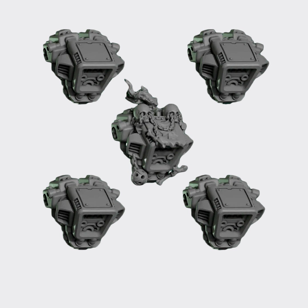 JetPack Eternal Crusaders — bits de conversión sci-fi grimdark de Greytide Studio, resina 32mm sin pintar