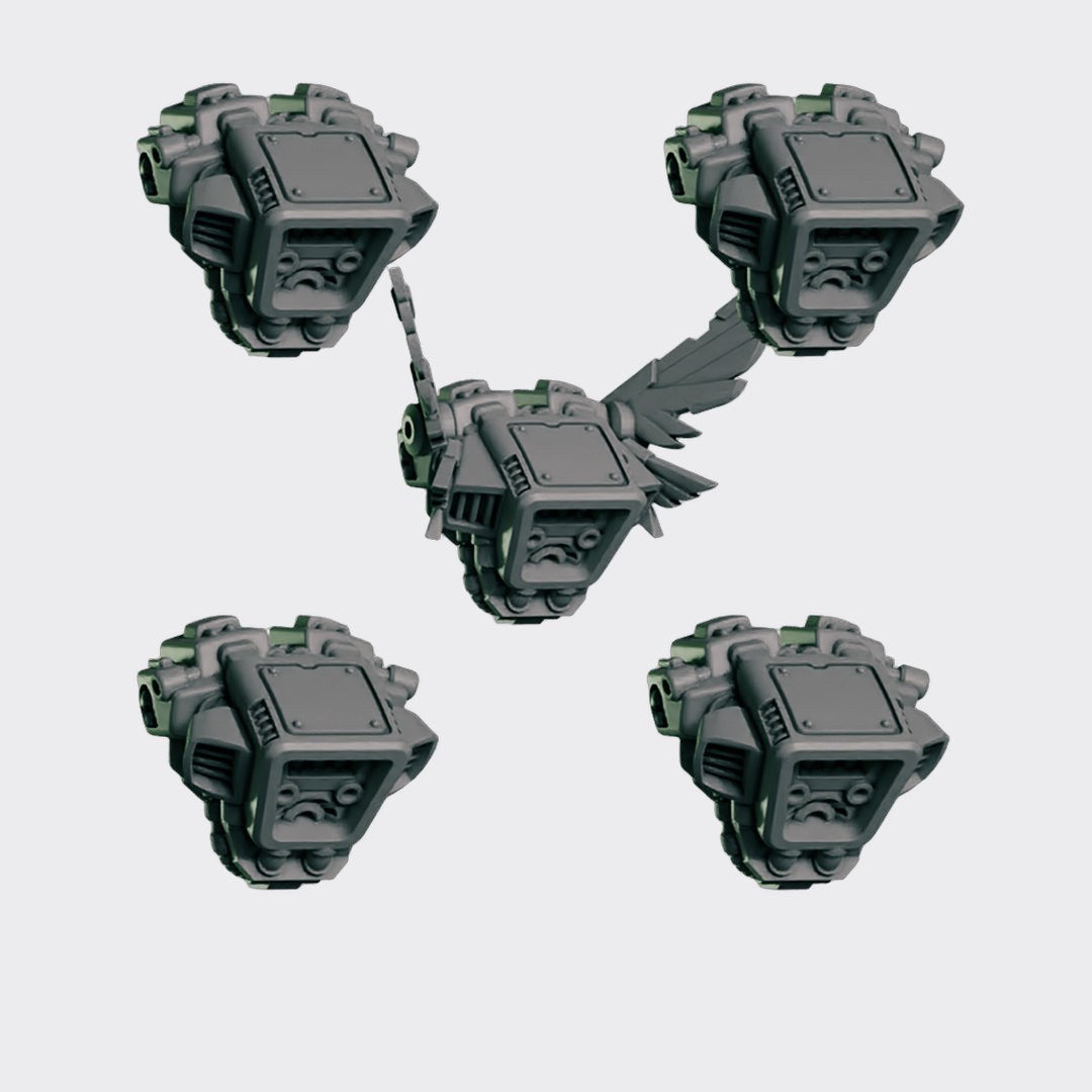 JetPack Eternal Pilgrims A — bits de conversión sci-fi grimdark de Greytide Studio, resina 32mm sin pintar