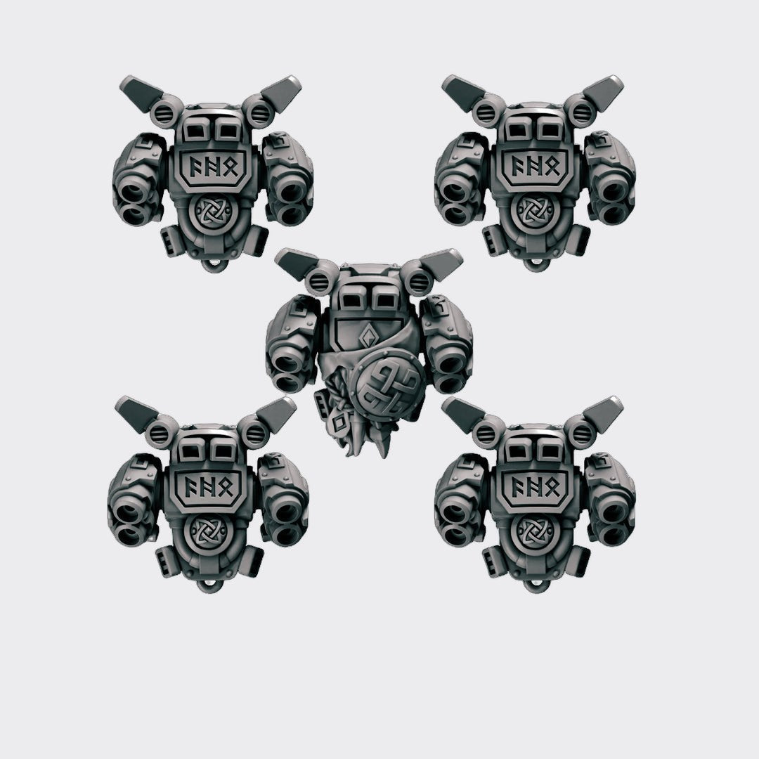 JetPack Primal Hounds B — bits de conversión sci-fi grimdark de Greytide Studio, resina 32mm sin pintar