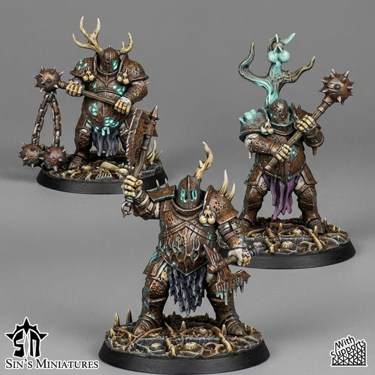 Miniatura Templarios de la Podredumbre Reinos del Caos resina 32mm sin pintar - Drakholm