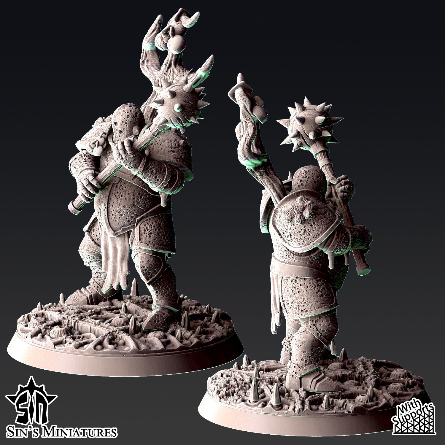 Miniatura Templarios de la Podredumbre Reinos del Caos resina 32mm sin pintar - Drakholm