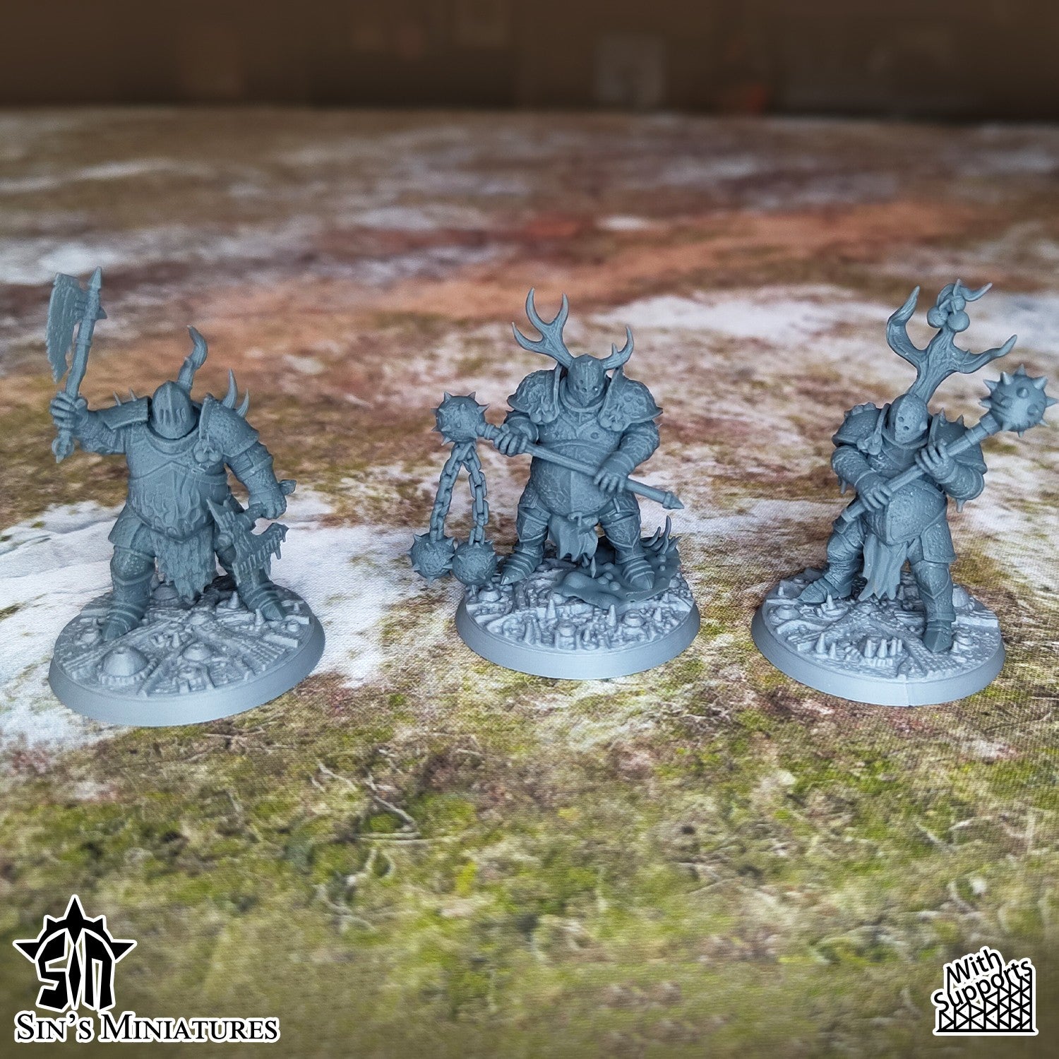 Miniatura Templarios de la Podredumbre Reinos del Caos resina 32mm sin pintar - Drakholm