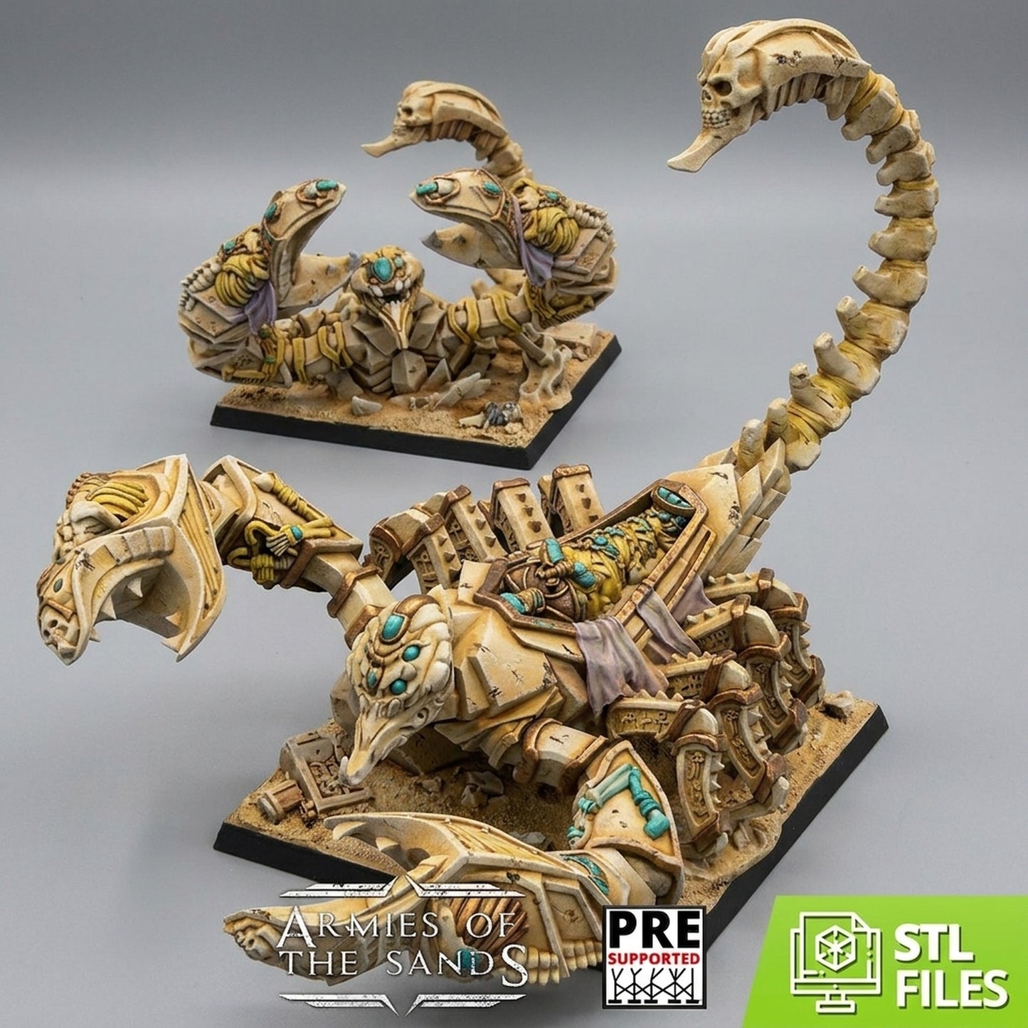 Miniatura Escorpiones de las Arenas Reyes Funerarios resina 32mm sin pintar - Drakholm