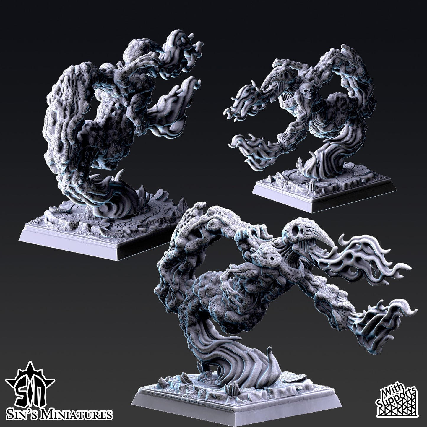 Miniatura Abrasadores del Cambio Reinos del Caos resina 32mm sin pintar - Drakholm