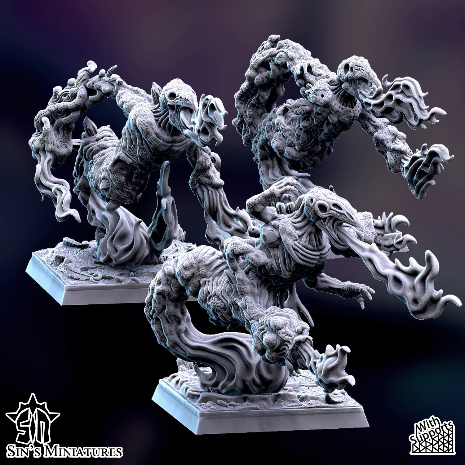 Miniatura Abrasadores del Cambio Reinos del Caos resina 32mm sin pintar - Drakholm