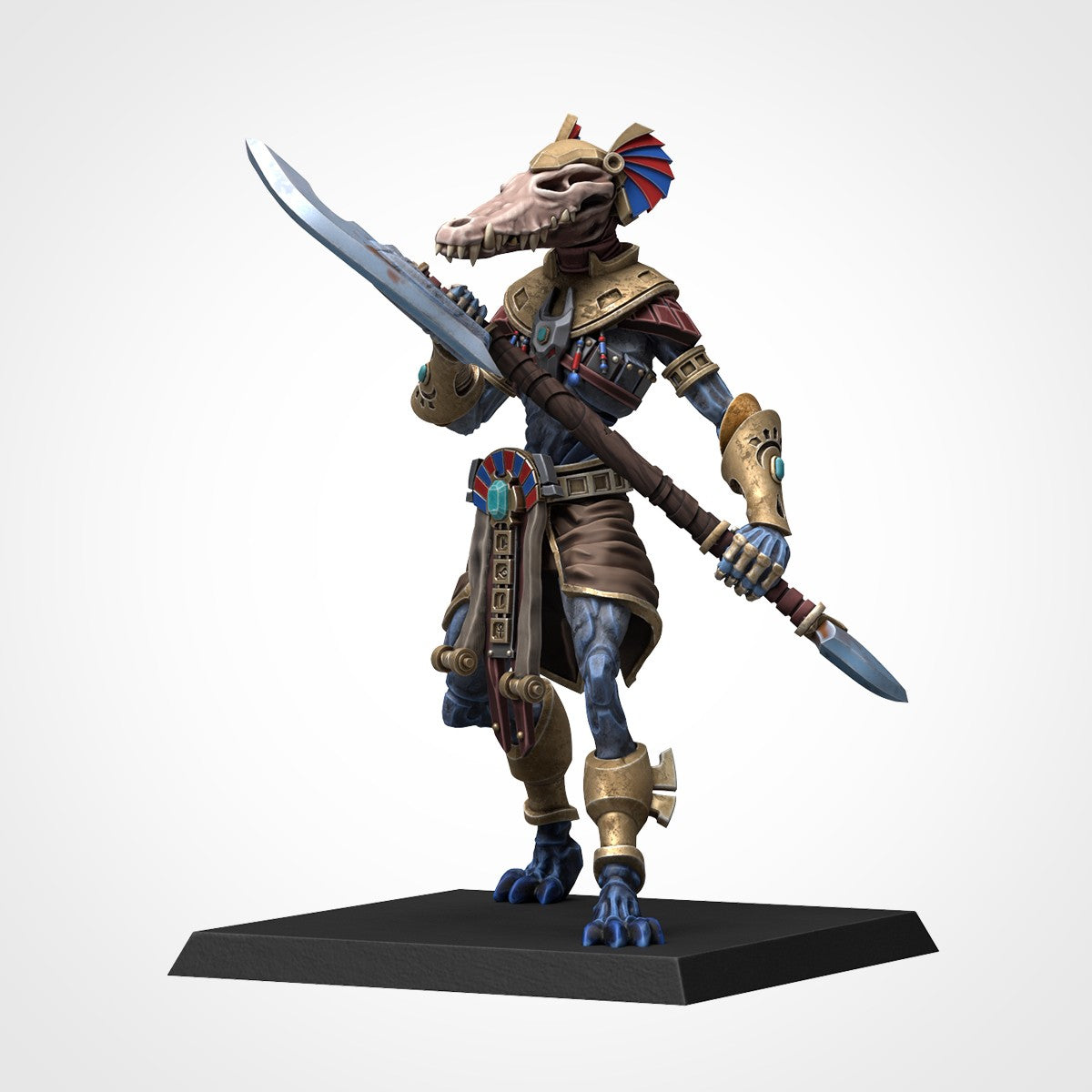 Miniatura Shabti Guardián Reyes Funerarios resina 32mm sin pintar - Drakholm