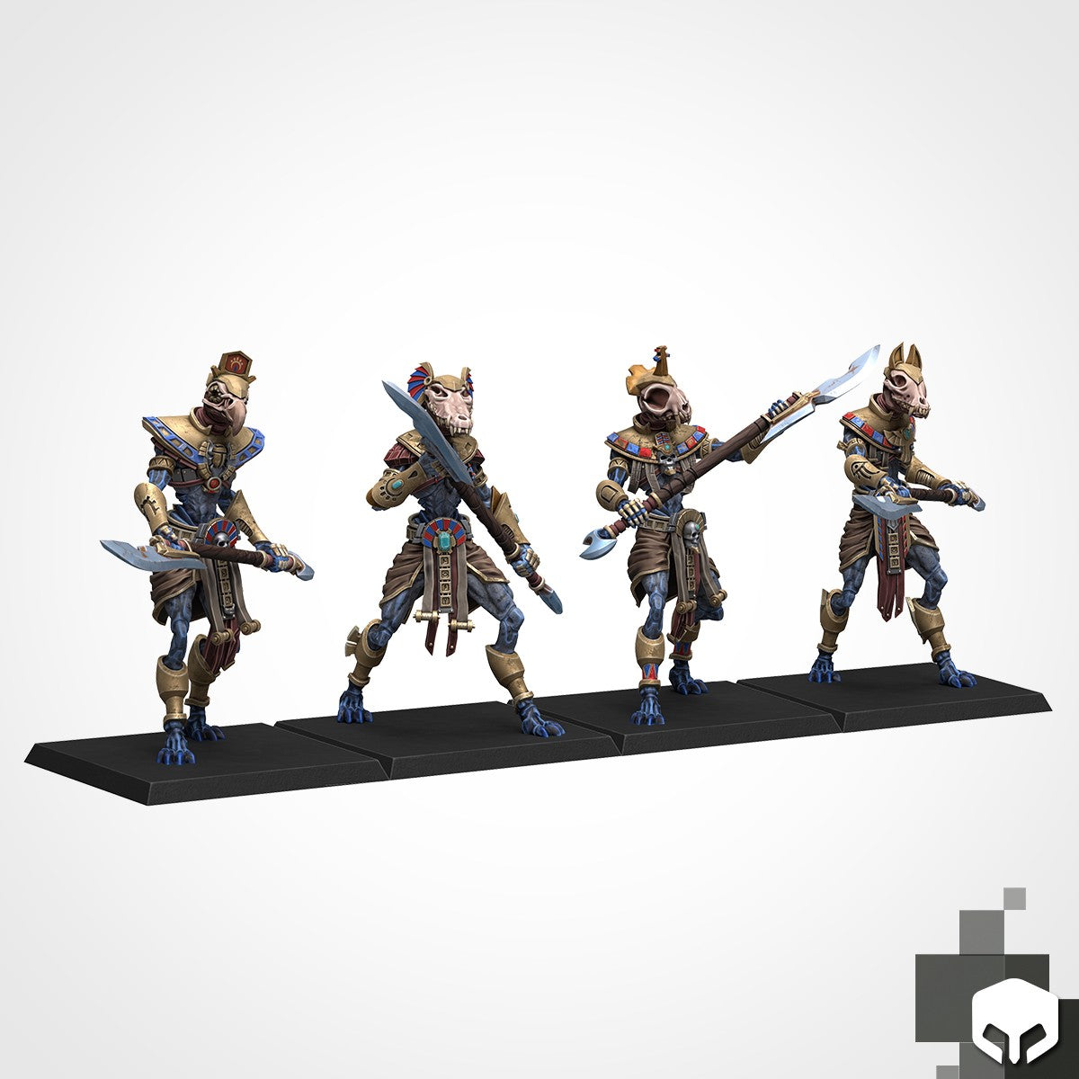 Miniatura Shabti Guardián Reyes Funerarios resina 32mm sin pintar - Drakholm