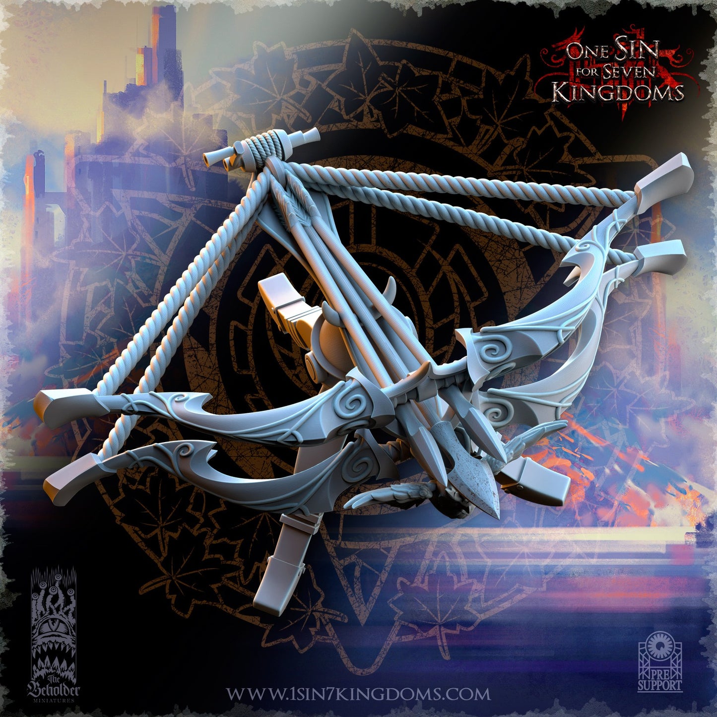 Miniatura Ballista de los elfos de plata Altos Elfos resina 32mm sin pintar - Drakholm