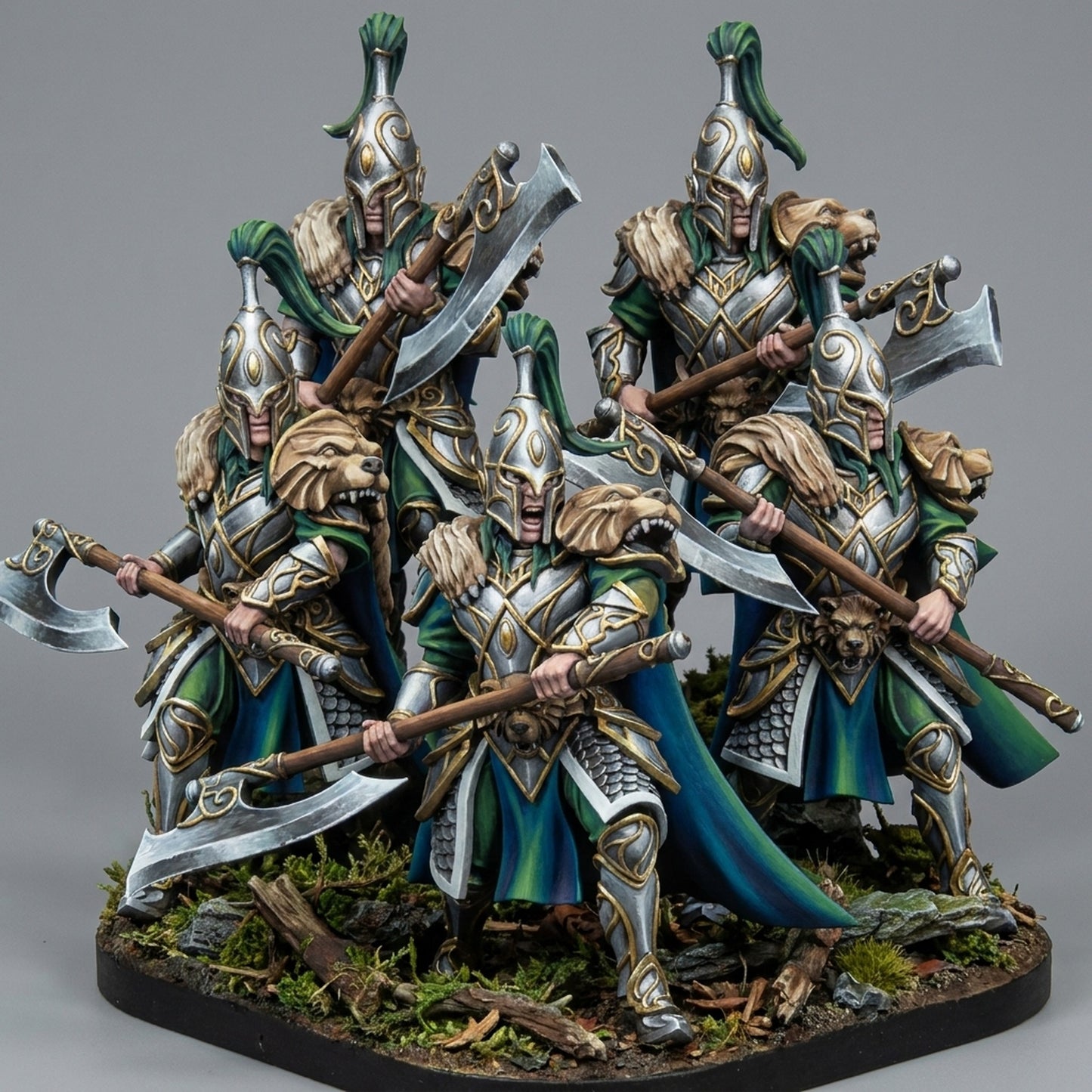 Miniatura Guardianes del Oso Altos Elfos resina 32mm sin pintar - Drakholm
