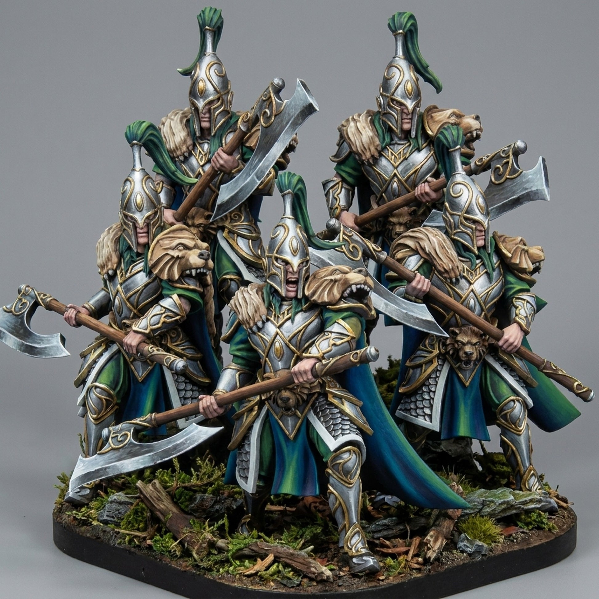 Miniatura Guardianes del Oso Altos Elfos resina 32mm sin pintar - Drakholm