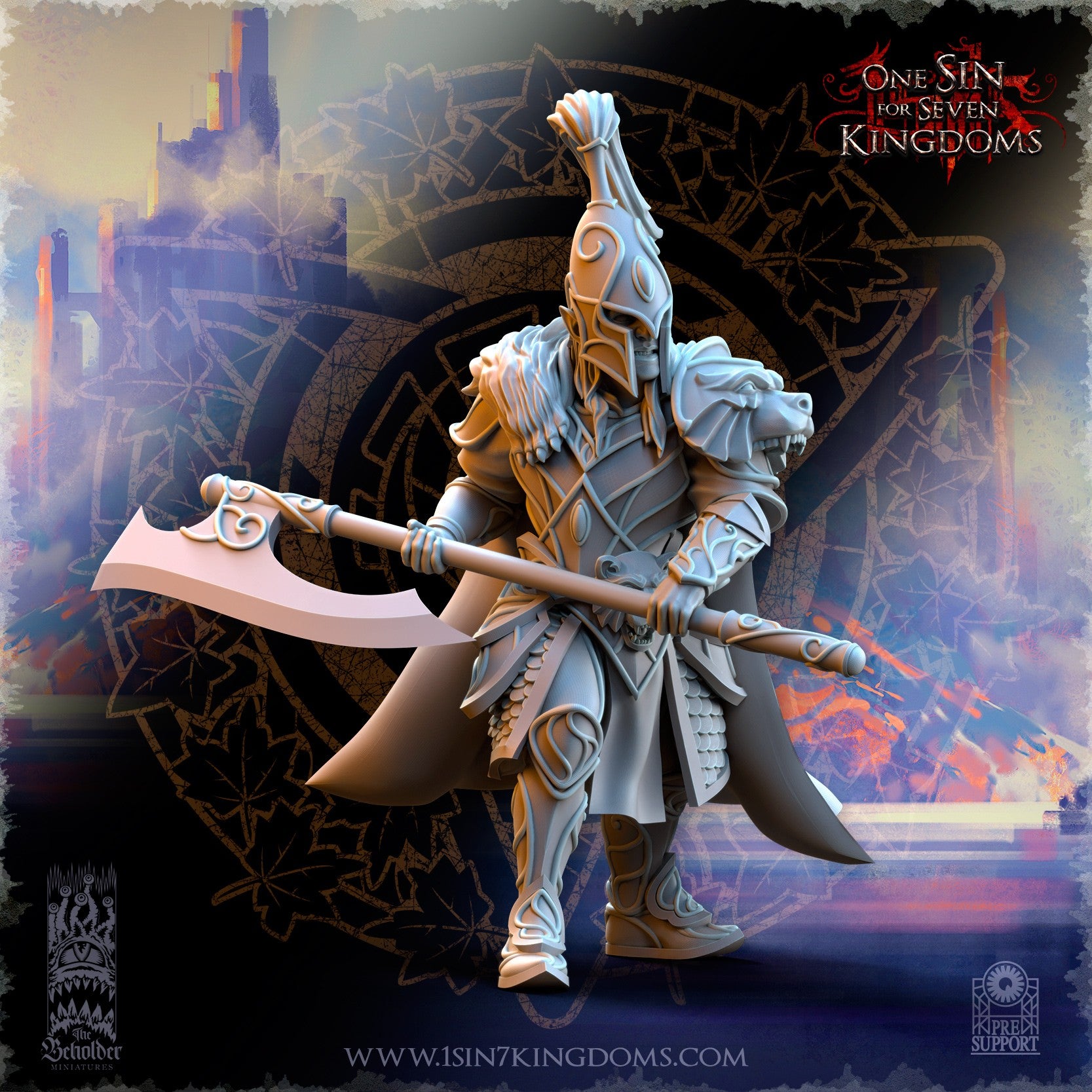Miniatura Guardianes del Oso Altos Elfos resina 32mm sin pintar - Drakholm