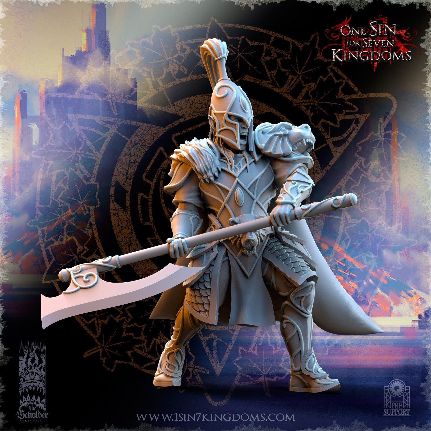 Miniatura Guardianes del Oso Altos Elfos resina 32mm sin pintar - Drakholm
