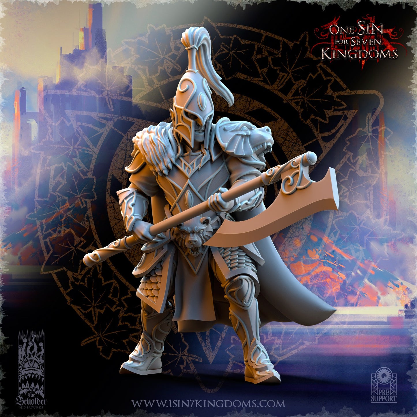 Miniatura Guardianes del Oso Altos Elfos resina 32mm sin pintar - Drakholm