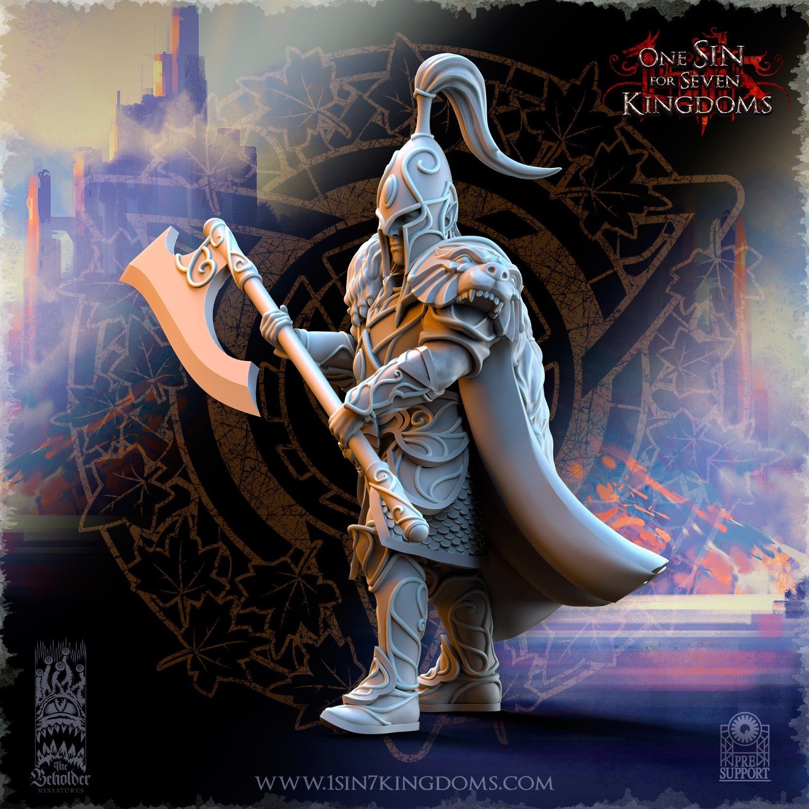 Miniatura Guardianes del Oso Altos Elfos resina 32mm sin pintar - Drakholm
