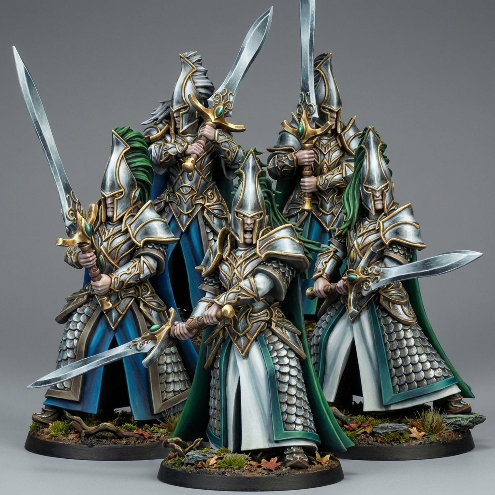 Miniatura Espadachines de Ashur Altos Elfos resina 32mm sin pintar - Drakholm