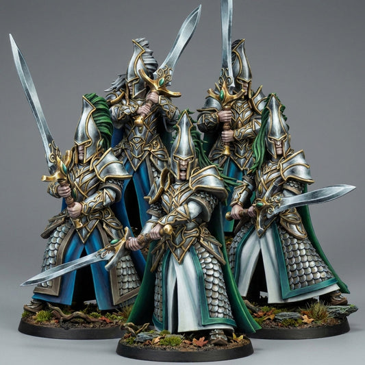 Miniatura Espadachines de Ashur Altos Elfos resina 32mm sin pintar - Drakholm