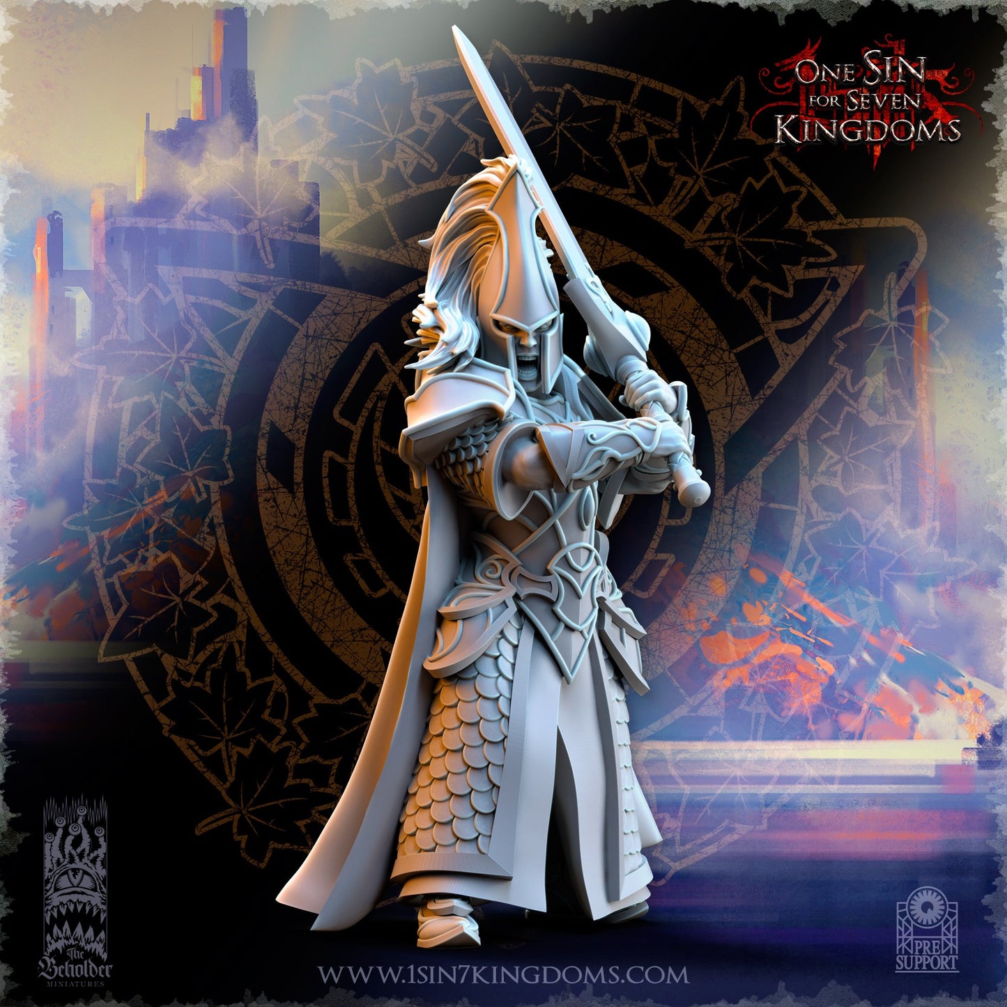 Miniatura Espadachines de Ashur Altos Elfos resina 32mm sin pintar - Drakholm