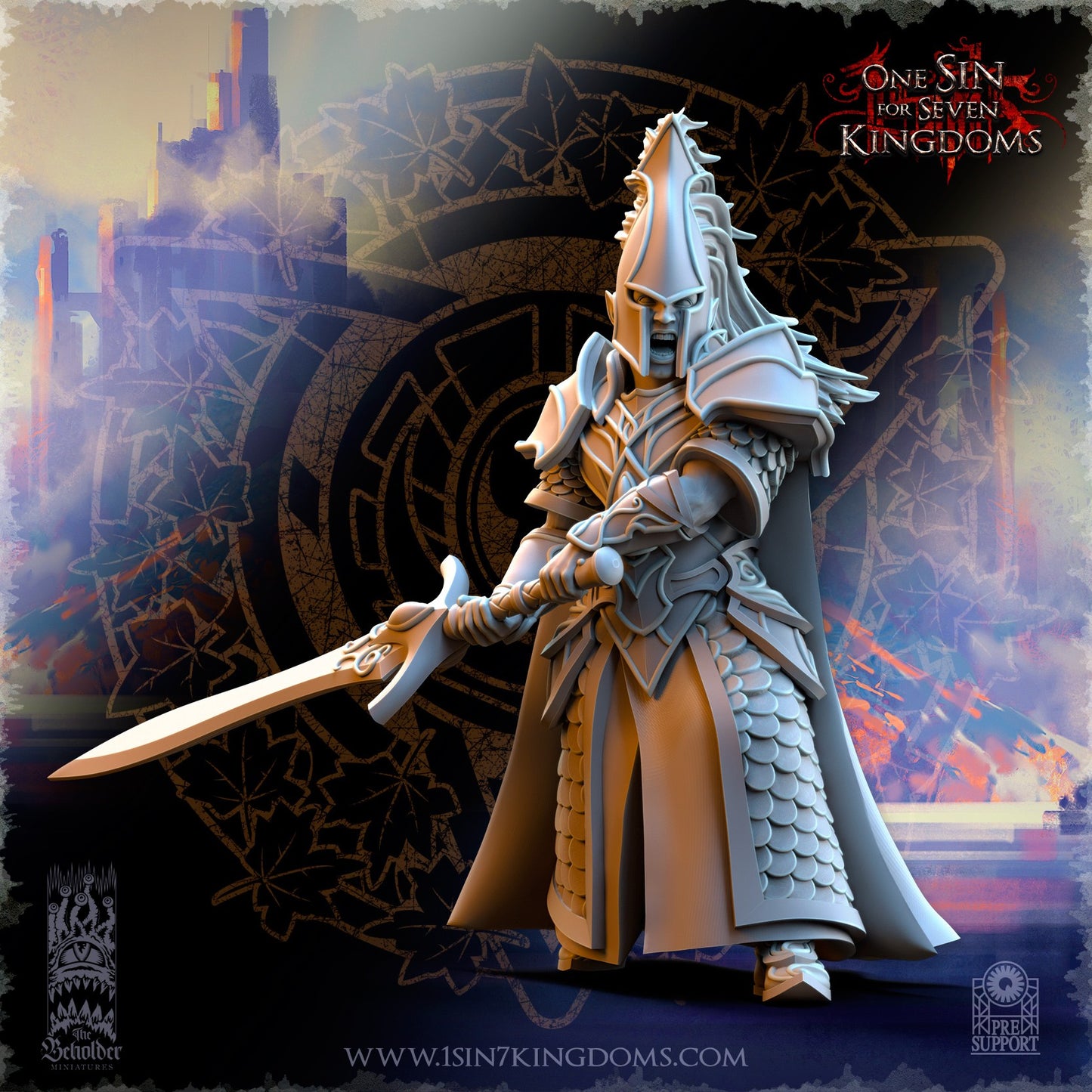 Miniatura Espadachines de Ashur Altos Elfos resina 32mm sin pintar - Drakholm