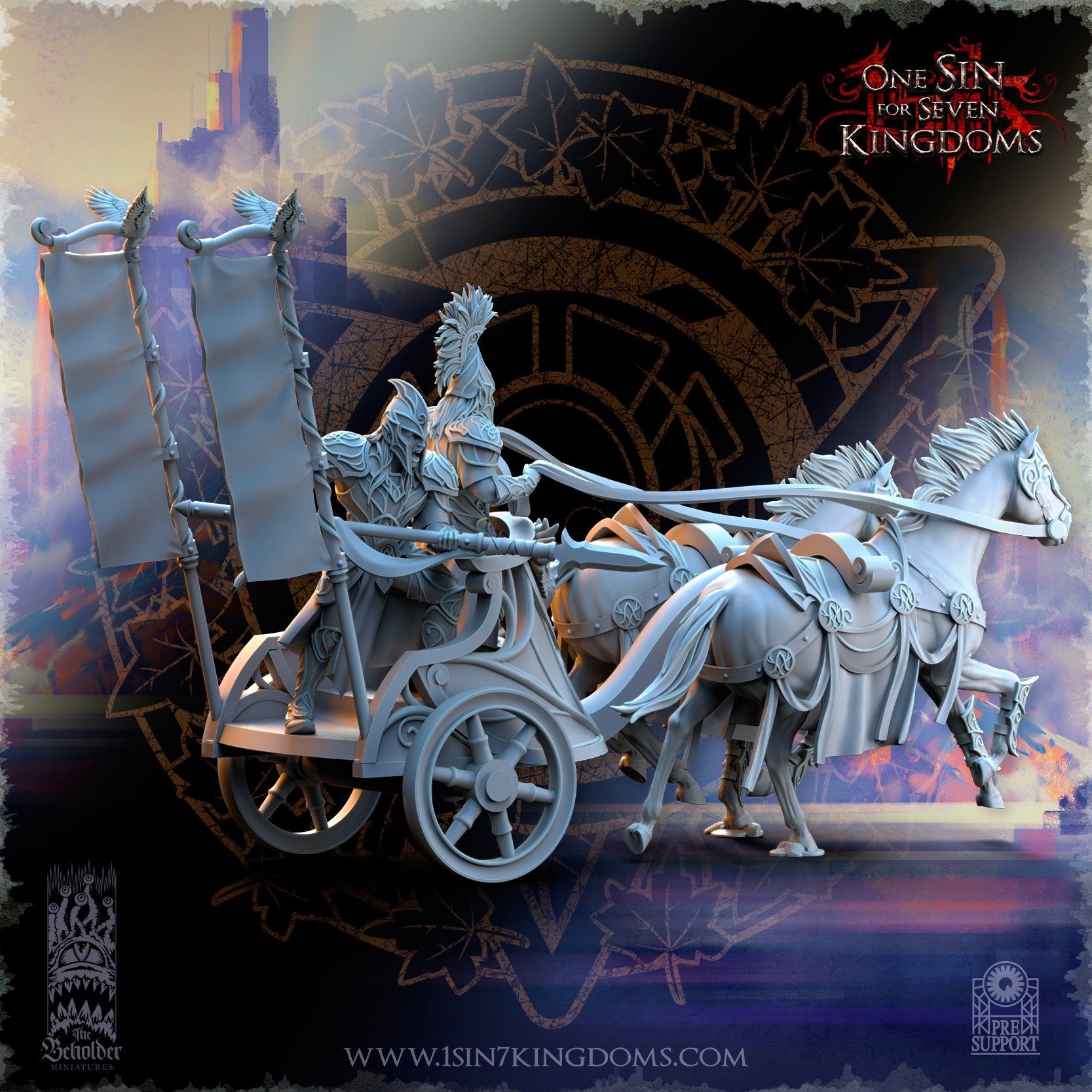 Miniatura Carros de guerra elfos Altos Elfos resina 32mm sin pintar - Drakholm
