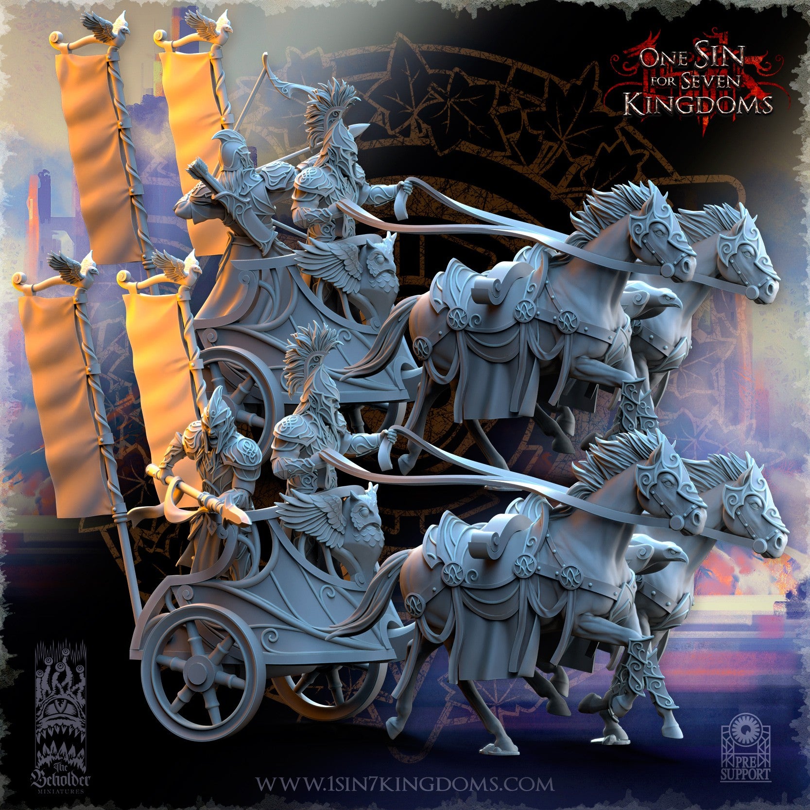 Miniatura Carros de guerra elfos Altos Elfos resina 32mm sin pintar - Drakholm