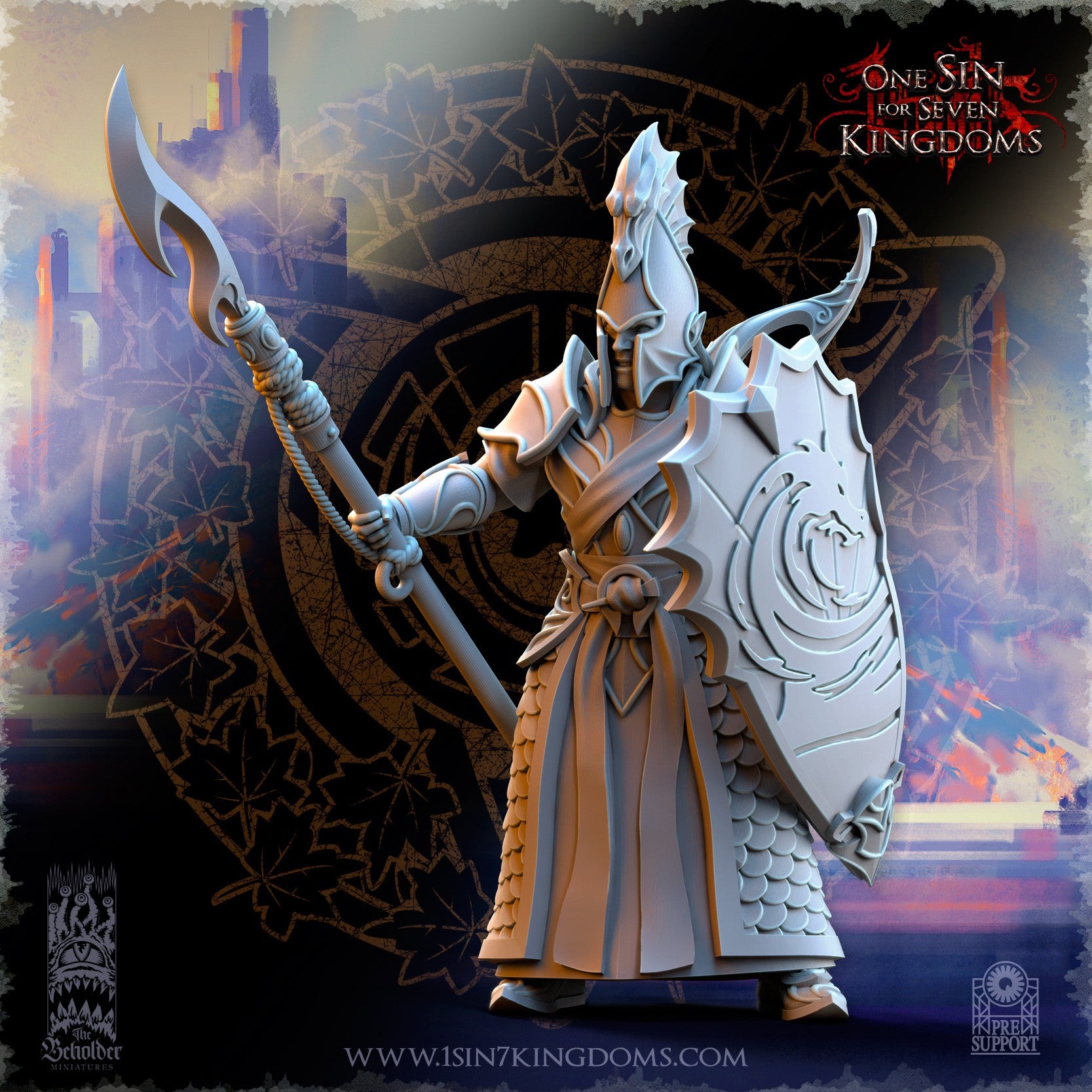 Miniatura Milicia costera de Ilithien Altos Elfos resina 32mm sin pintar - Drakholm
