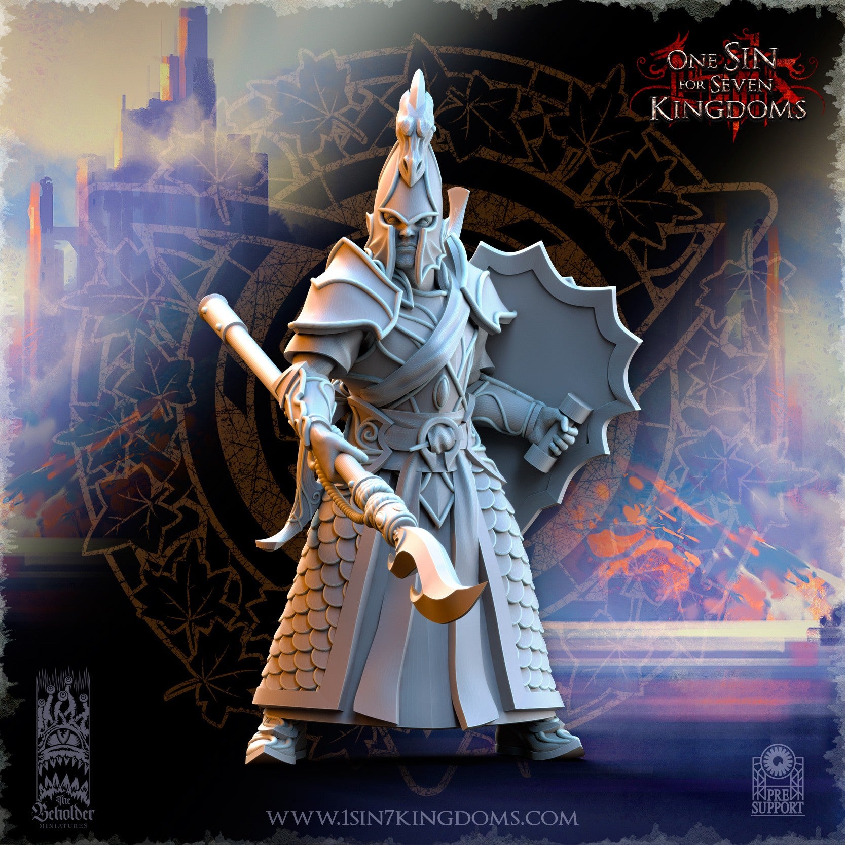 Miniatura Milicia costera de Ilithien Altos Elfos resina 32mm sin pintar - Drakholm